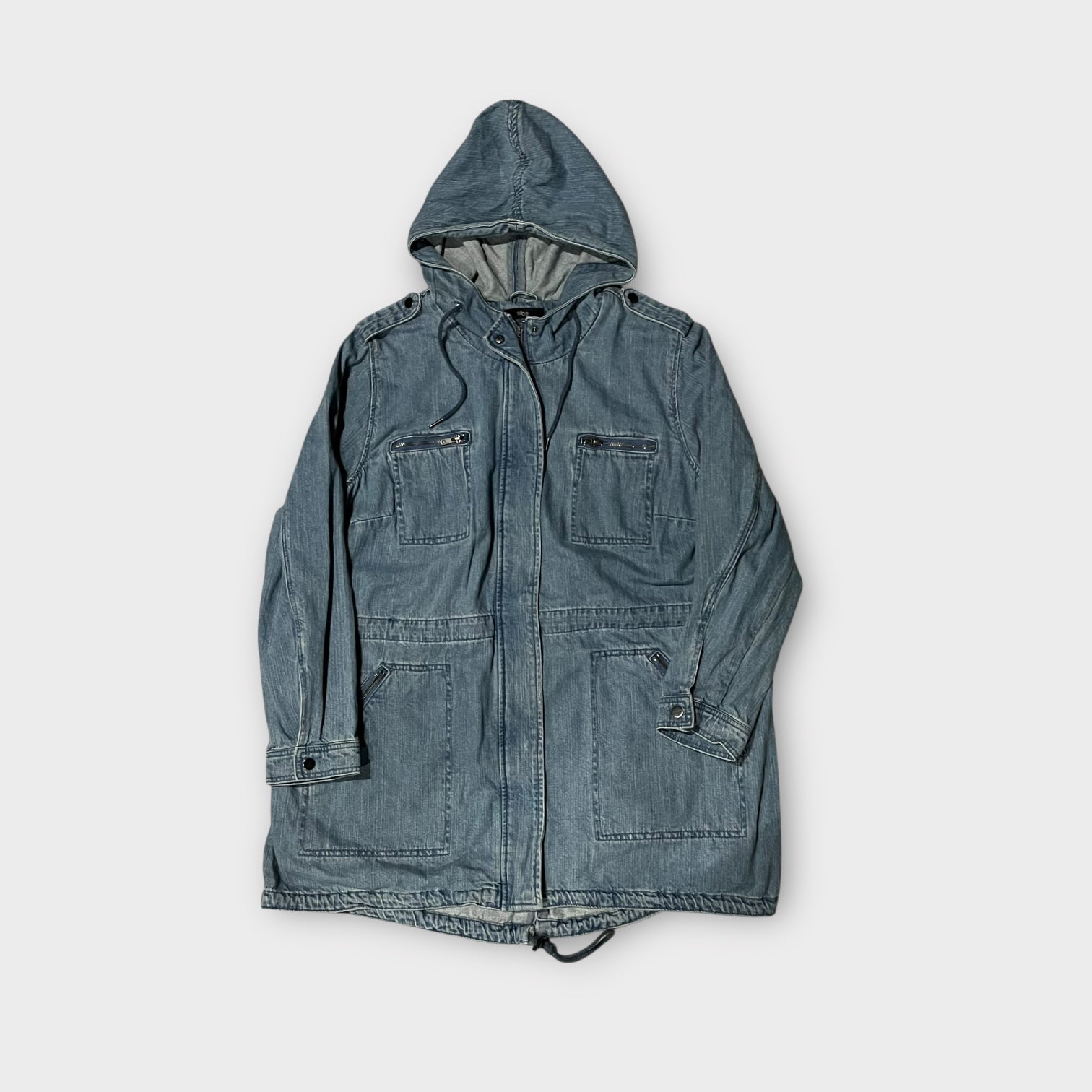 デザインデニムパーカー