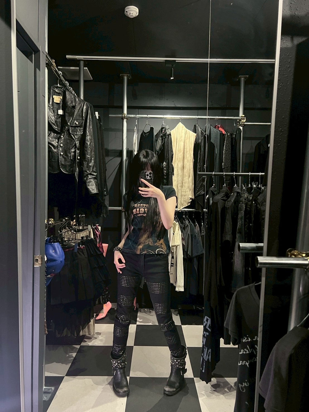 Hysterics Punk Rock Studded Black Denim Jeans