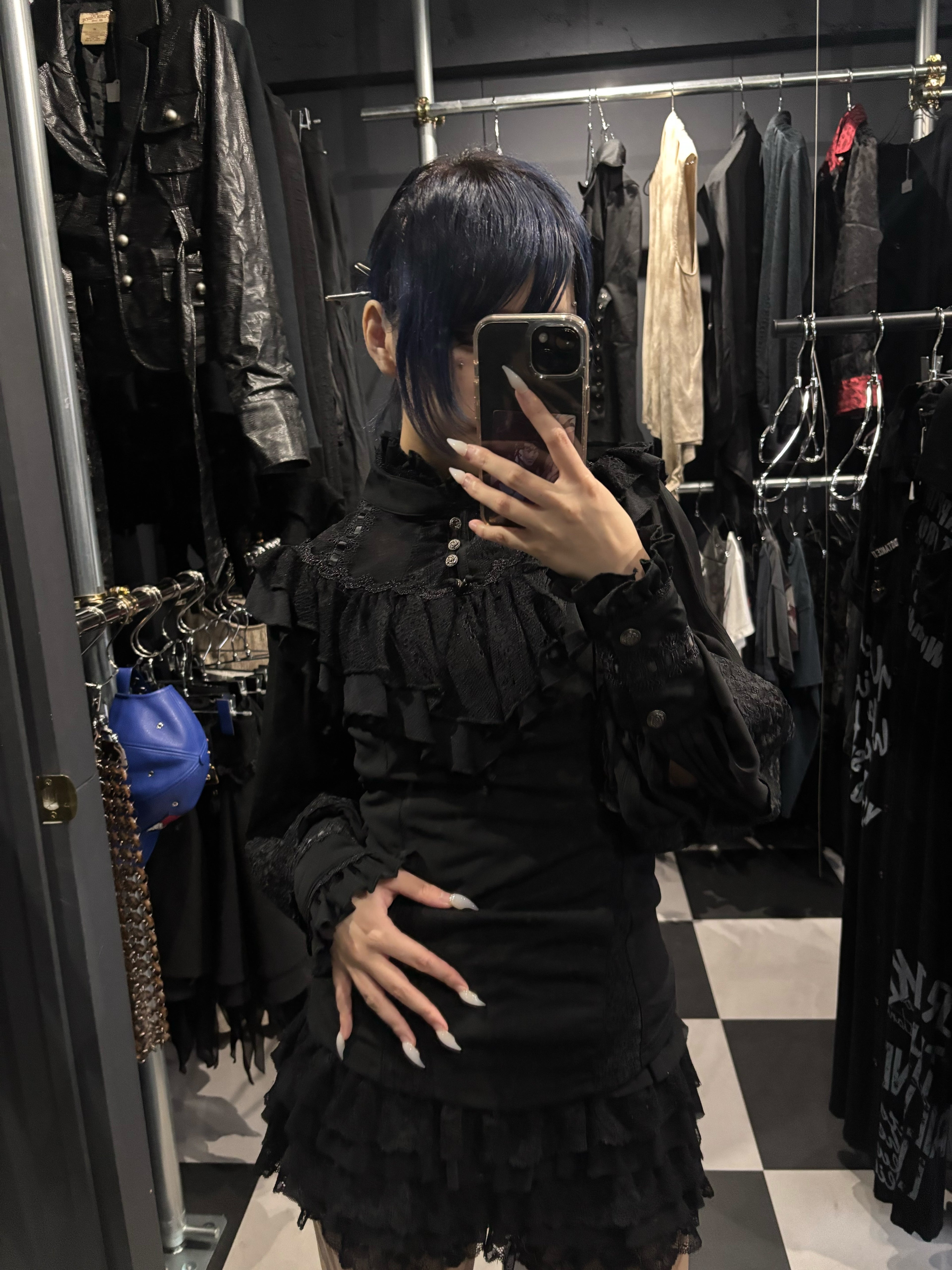 Ozz ANGELO Victorian Gothic Lace Ruffle Blouse