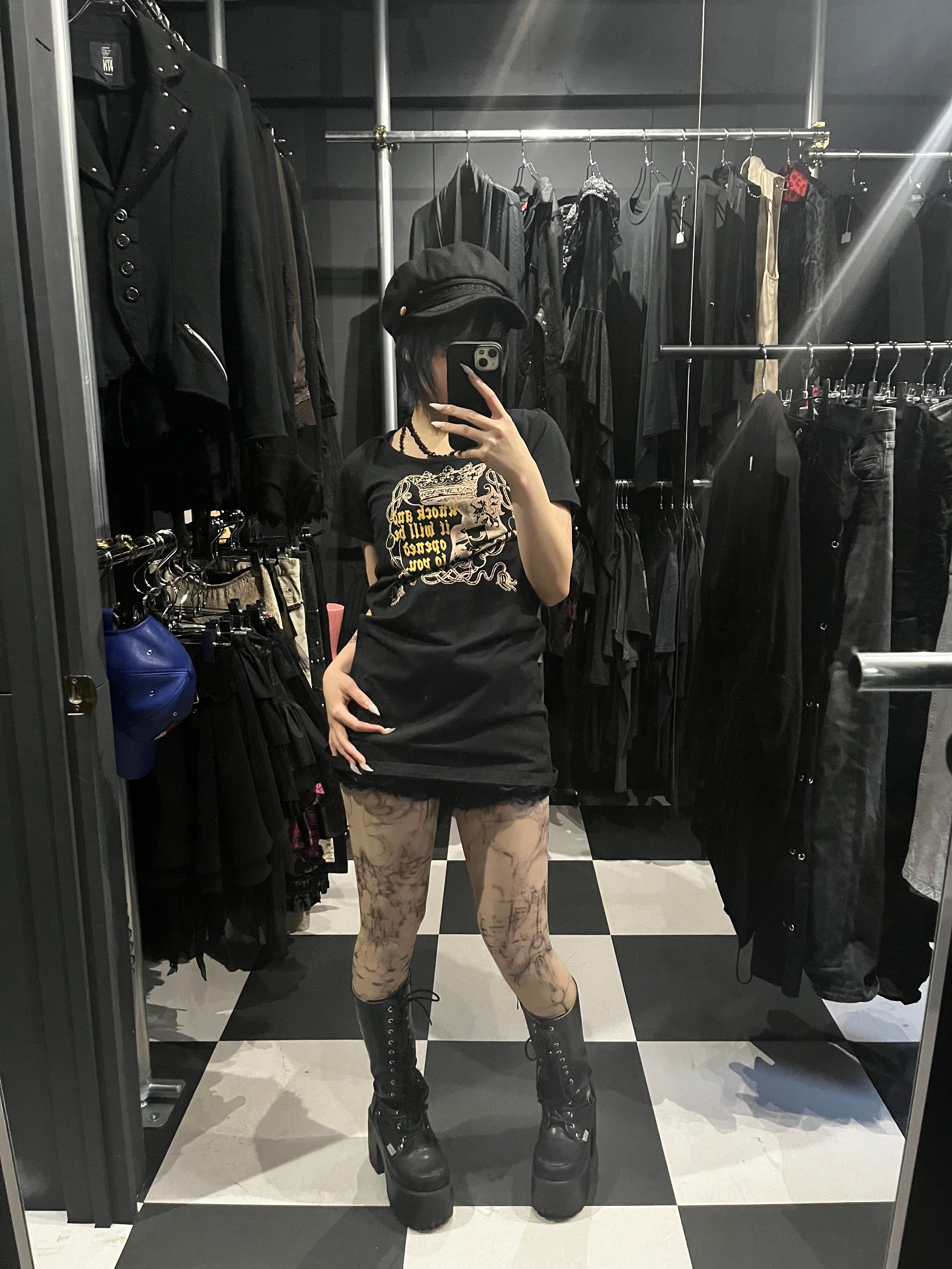 00s Crown Graphic Tight Top