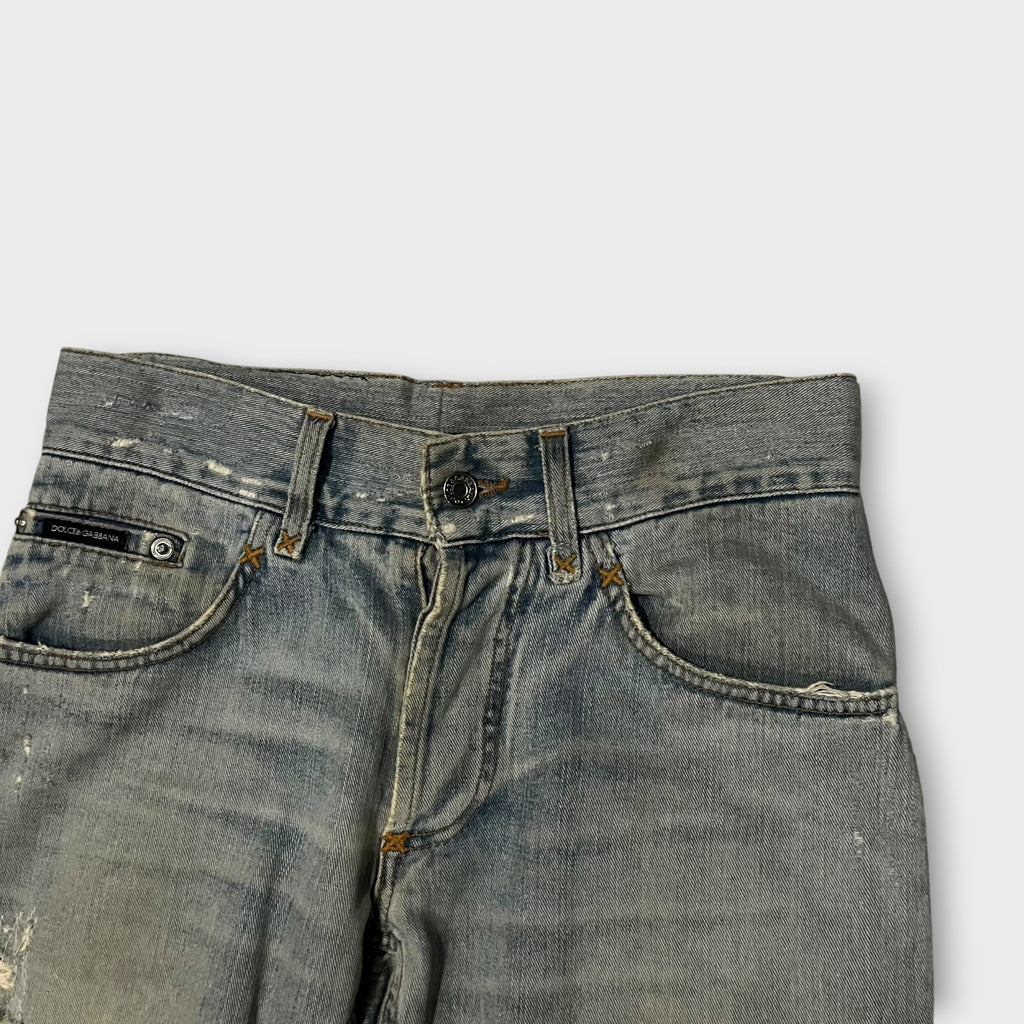 DOLCE & GABBANA ダメージ加工 デニムパンツ