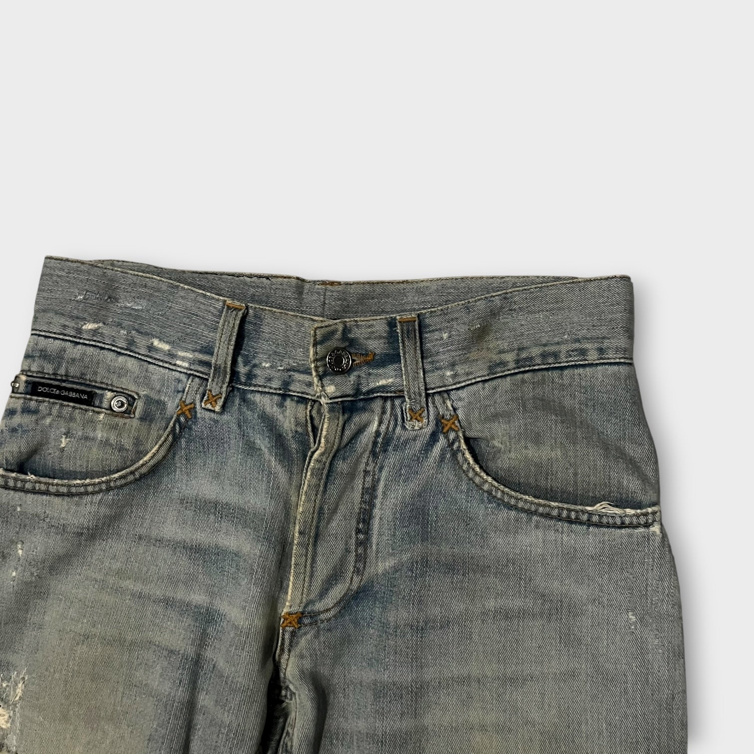 DOLCE & GABBANA ダメージ加工 デニムパンツ