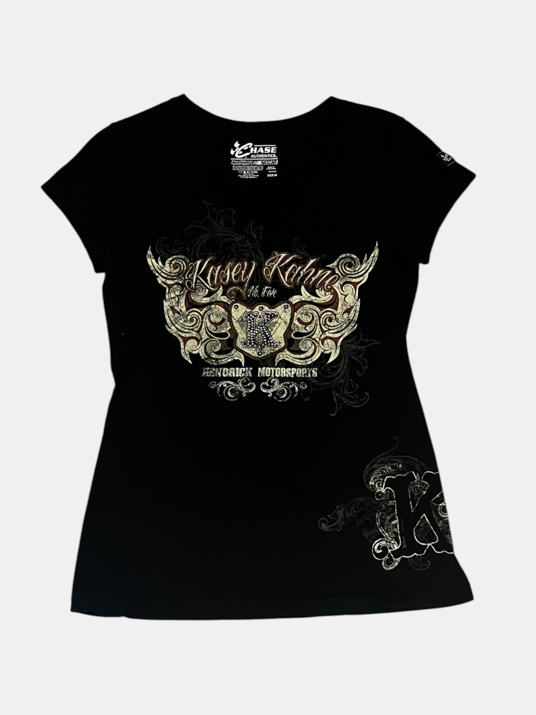 "HEARTSNIPER" Gothic Wing V-Neck Graphic T-Shirt