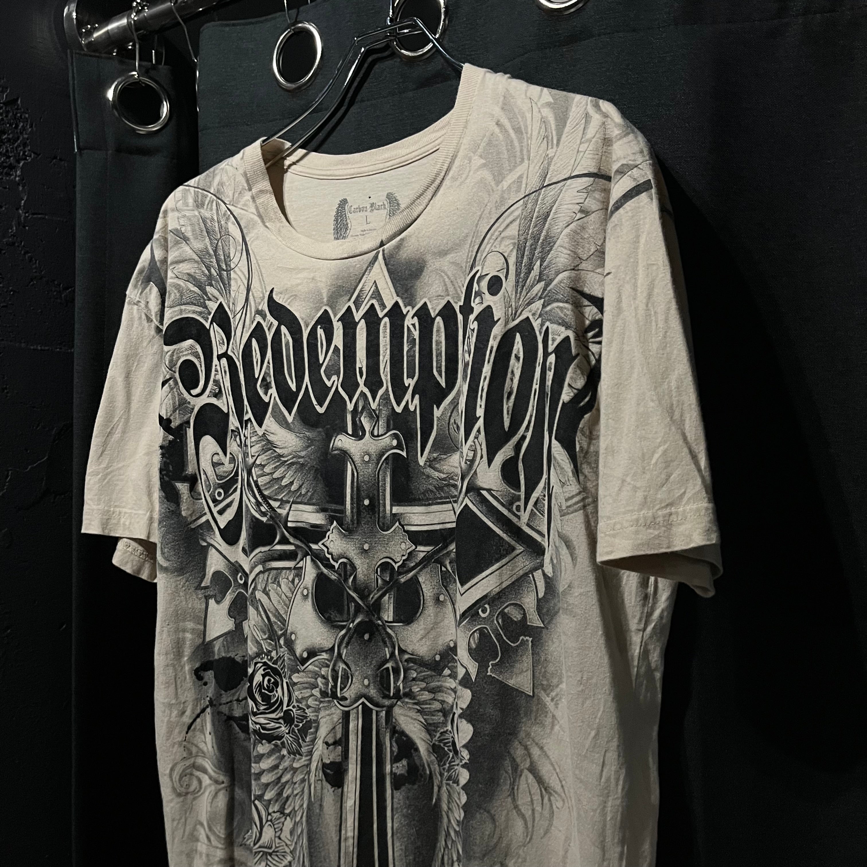 Carbon Black ゴシックプリントtee