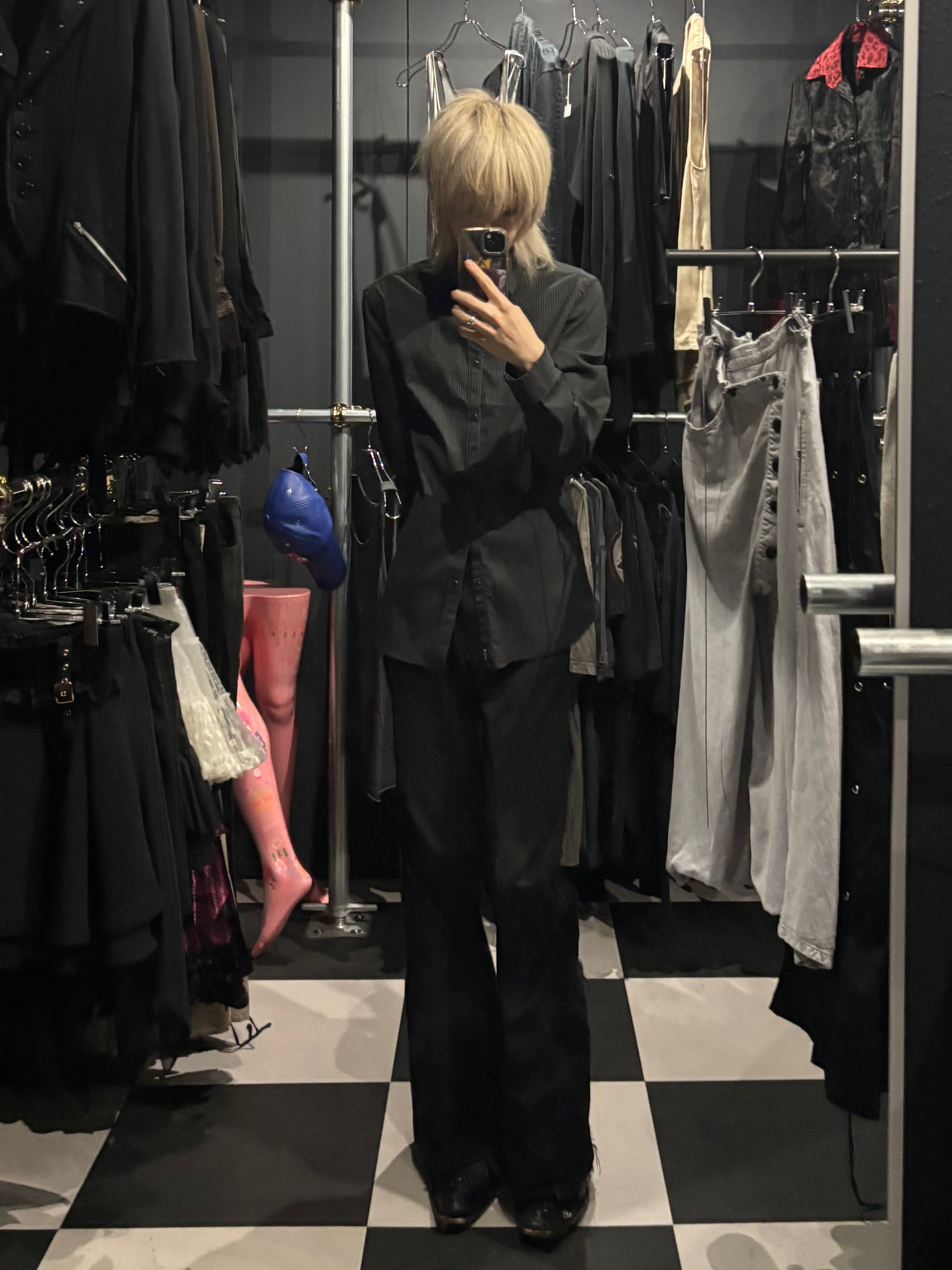 Black Pinstripe Shirt