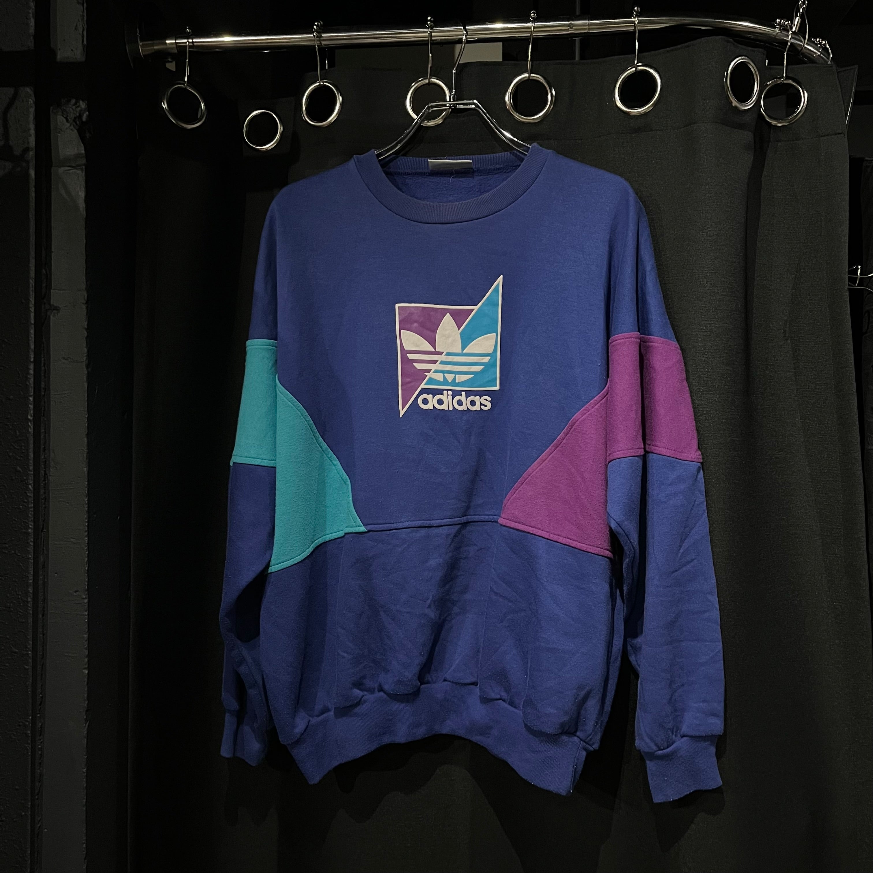 90s adidas マルチカラースウェット