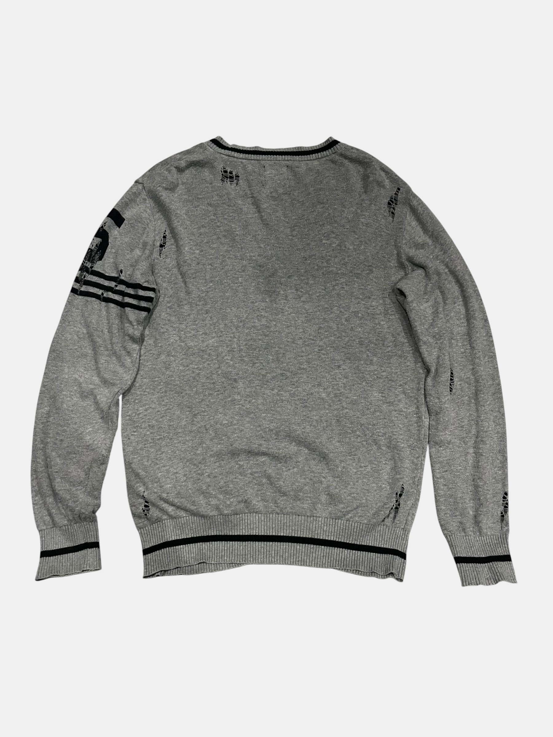MIHARA YASUHIRO Grey Distressed Cardigan