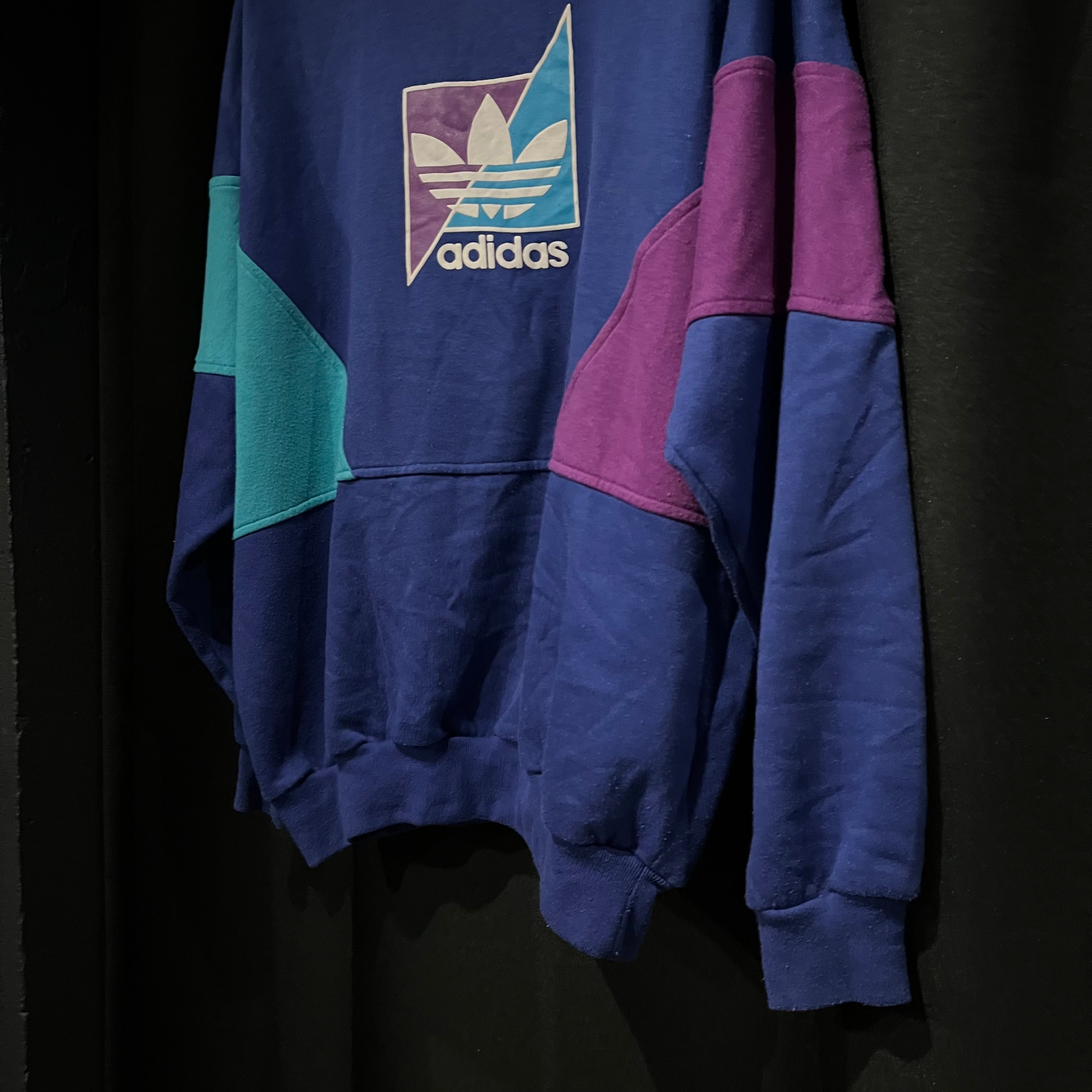 90s adidas マルチカラースウェット