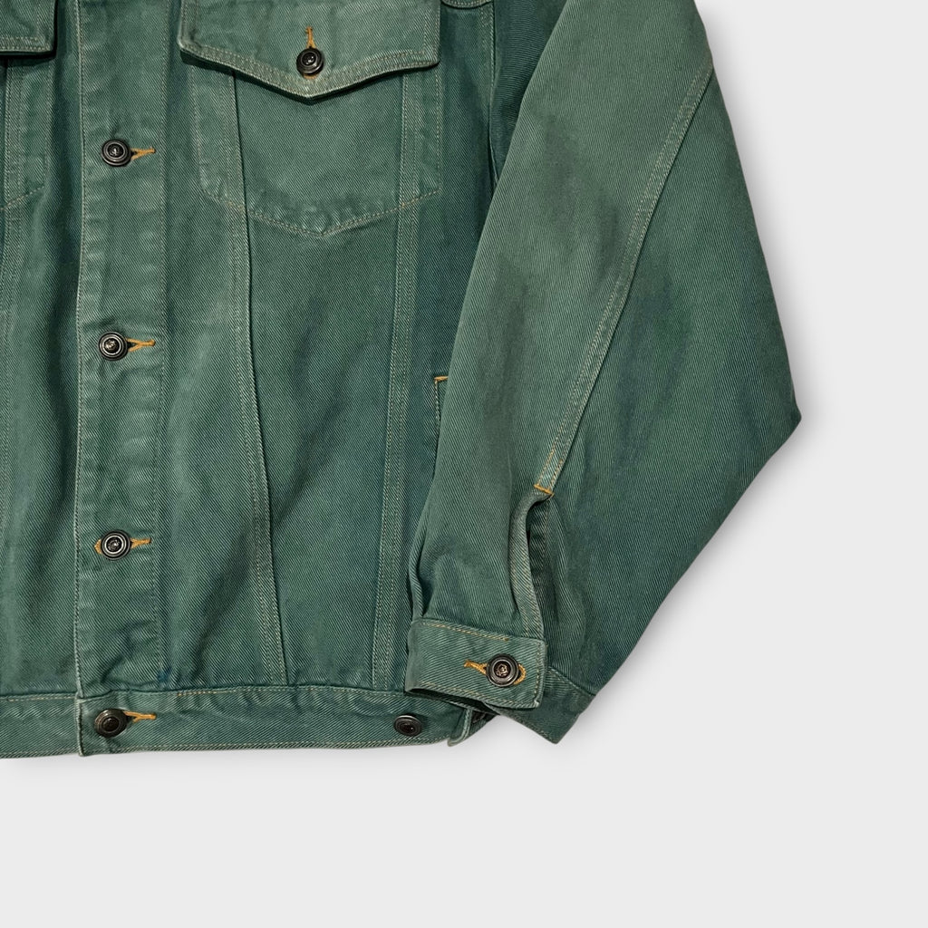 90s Green Denim Trucker Jacket