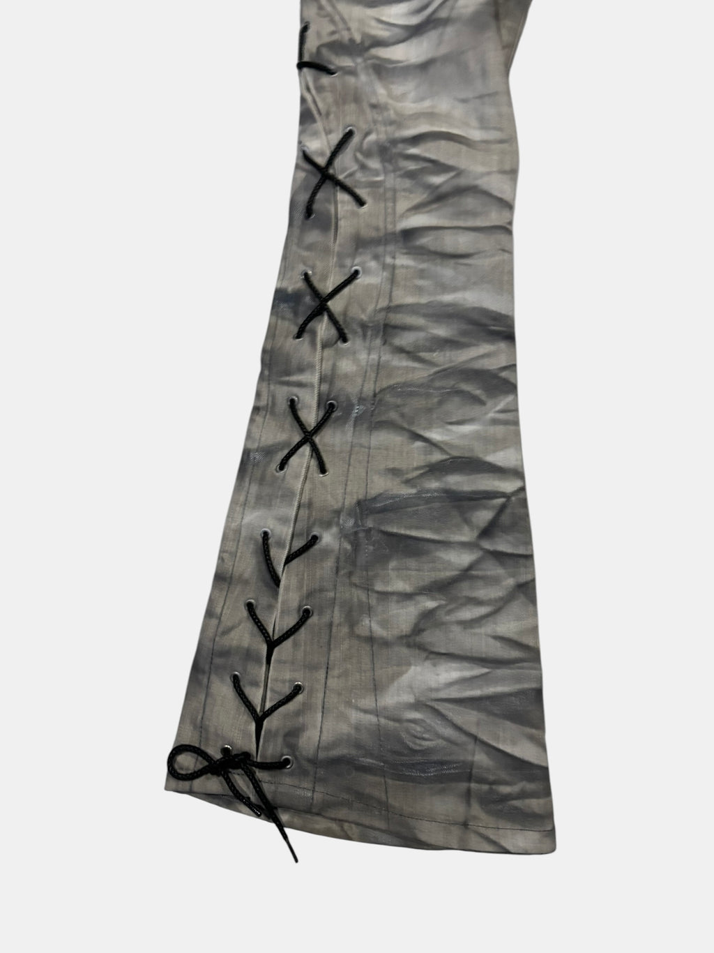 Tornado Mart Side Lace-Up Flared Denim Jeans