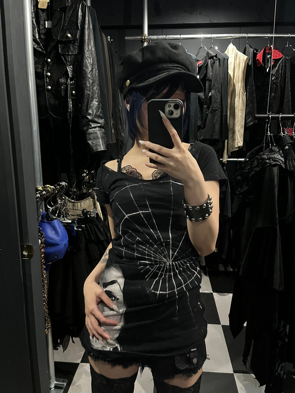 00s Gothic "VAMPIRA" Spider-Net Dress