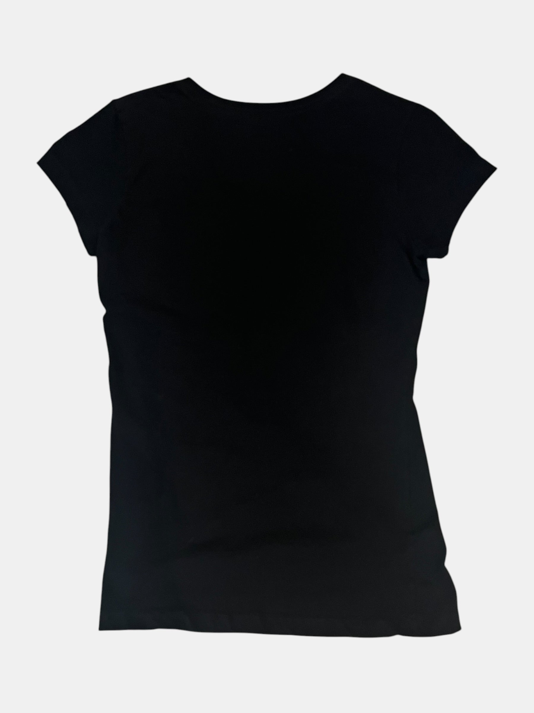 "HEARTSNIPER" Gothic Wing V-Neck Graphic T-Shirt