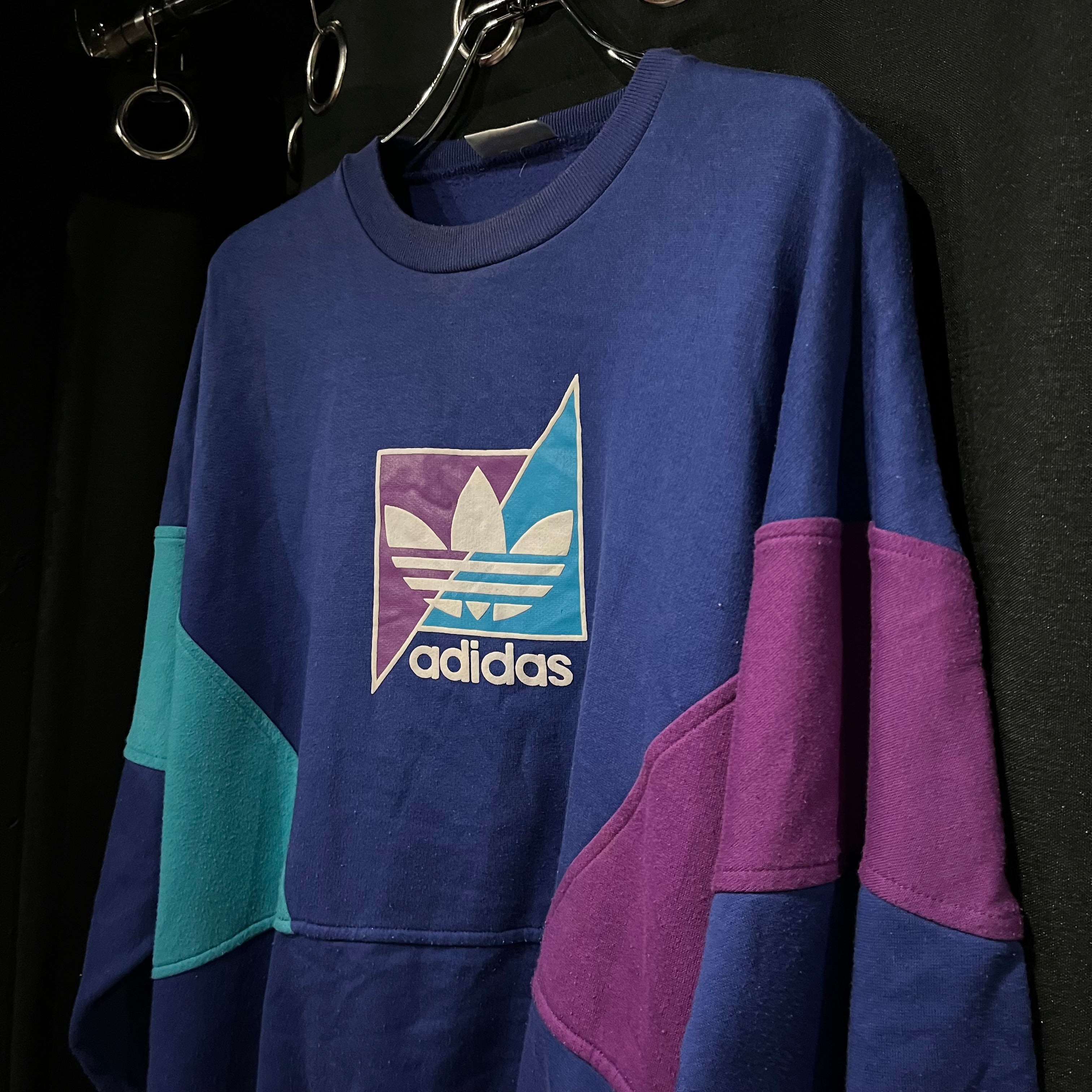 90s adidas マルチカラースウェット
