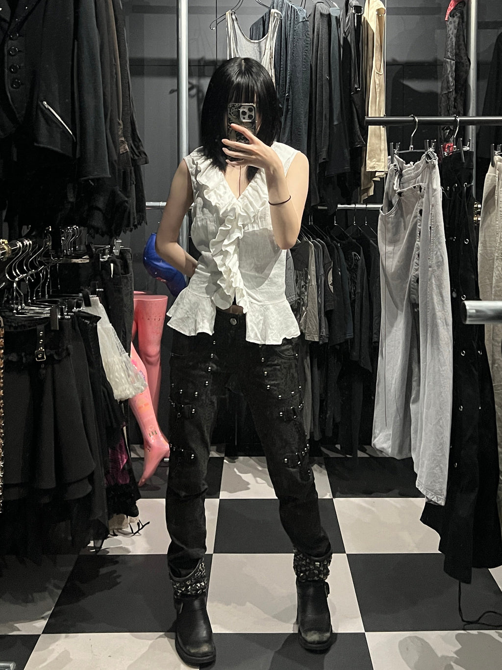 Ralph Lauren White Ruffle Vest