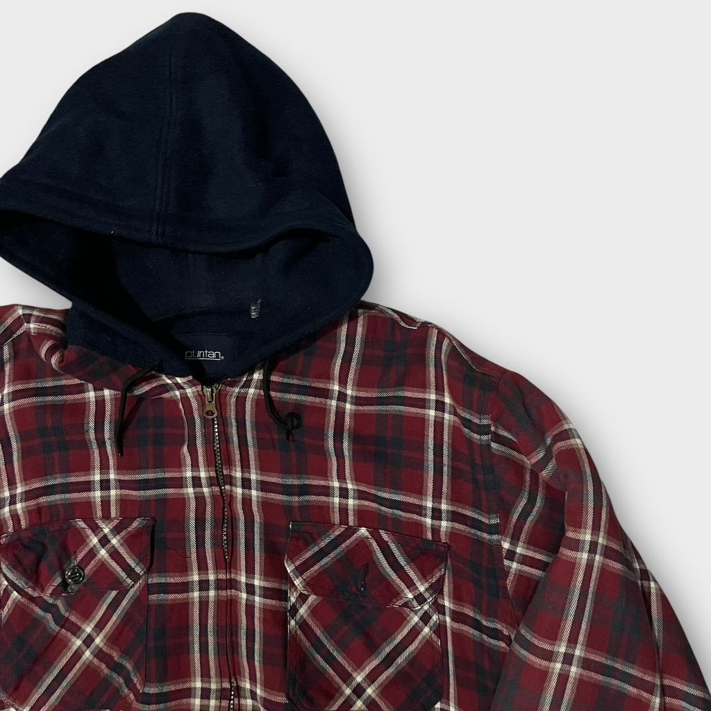 Puritan ジップアップ フーディシャツジャケット