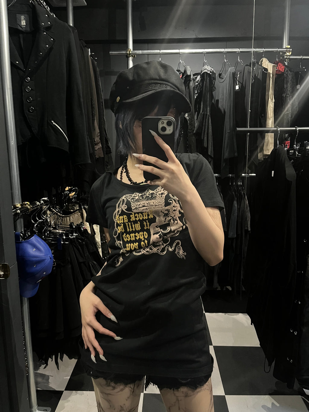 00s Crown Graphic Tight Top