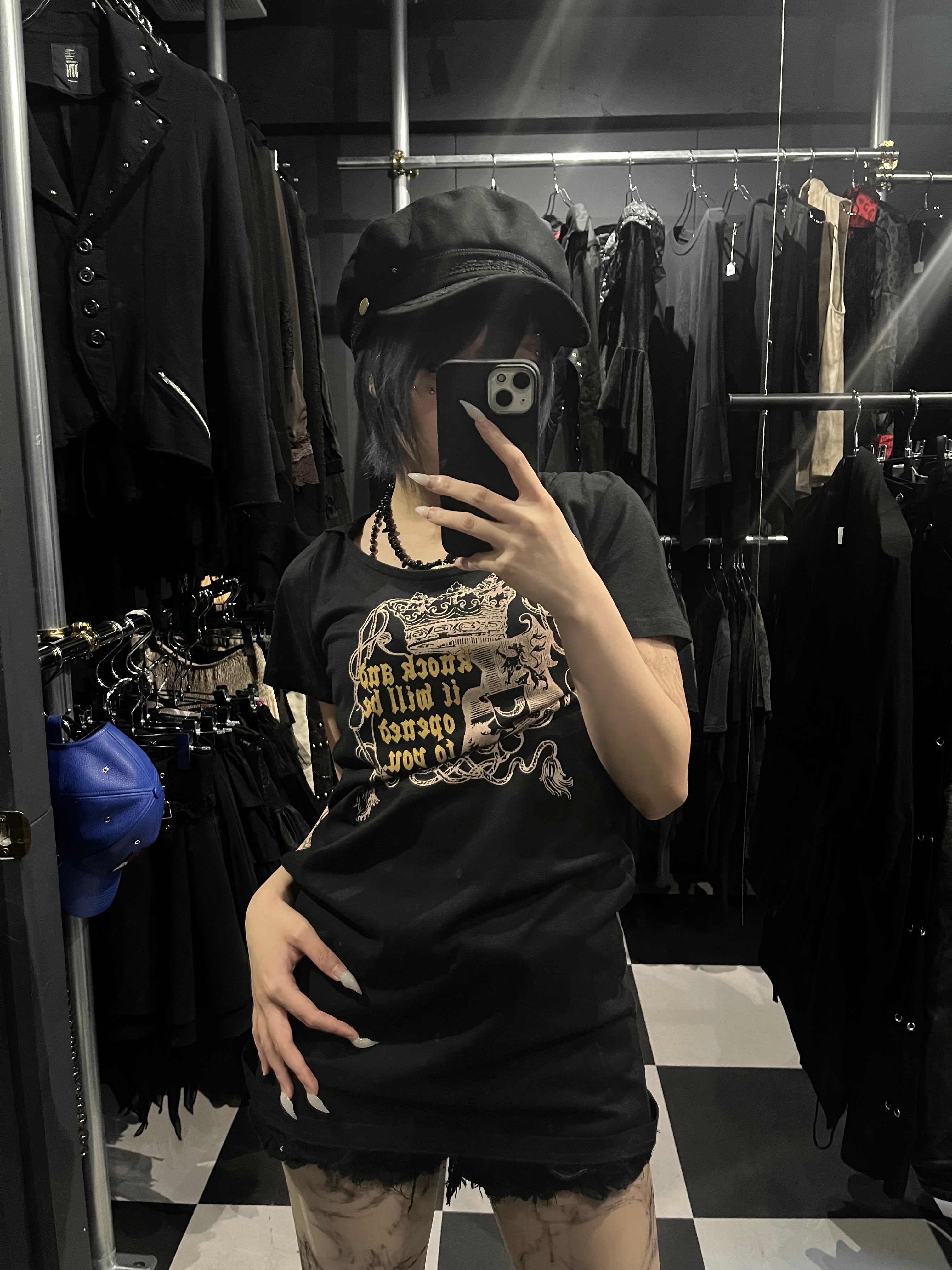 00s Crown Graphic Tight Top