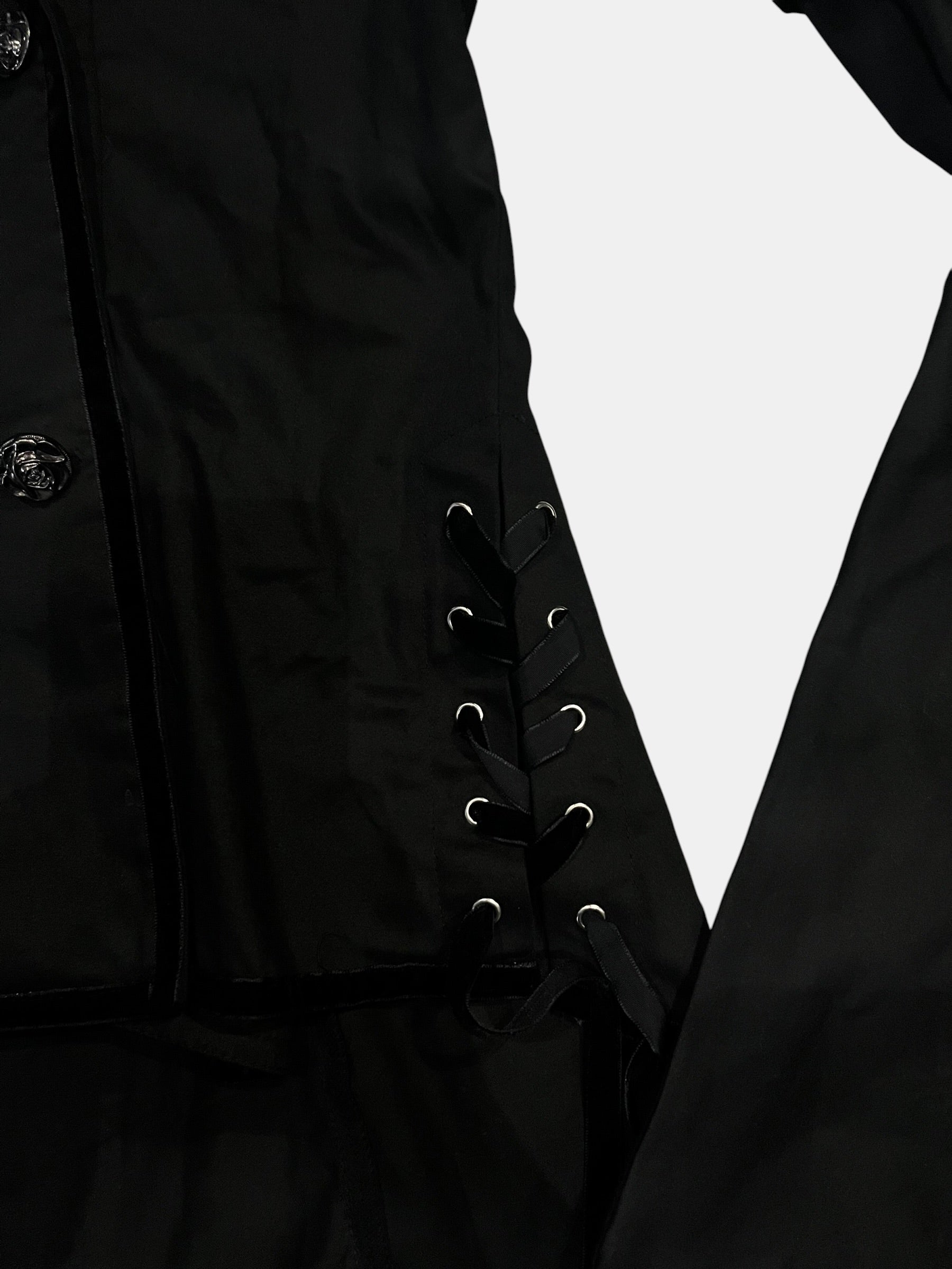 Punk Lace-Up Asymmetric Jacket