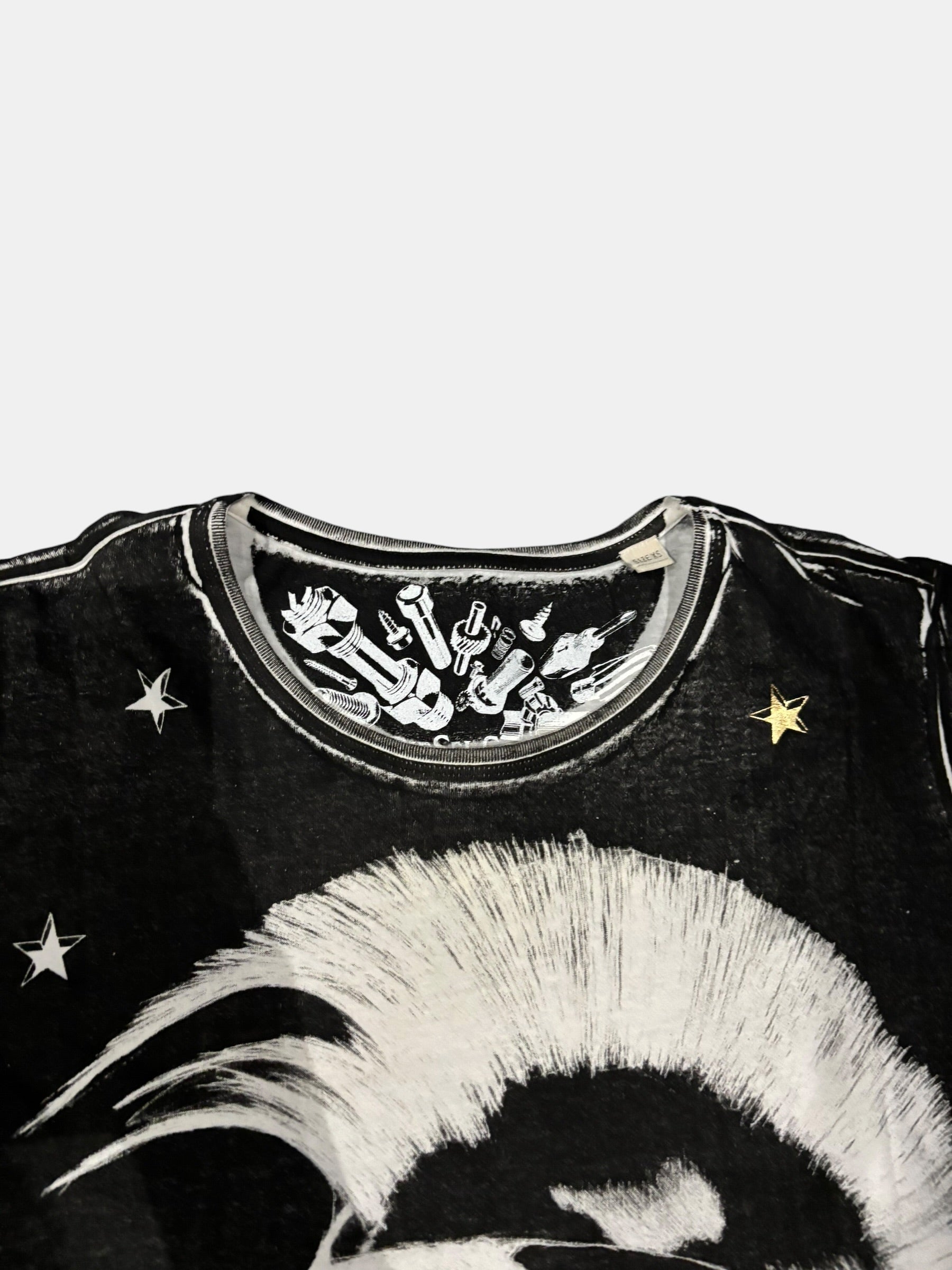 DIESEL Punk Mohawk Skull Tee