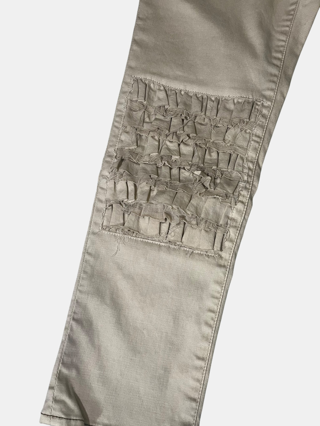HYSTERIC GLAMOUR Studded & Layered Knee-Ruffle Slim Pants