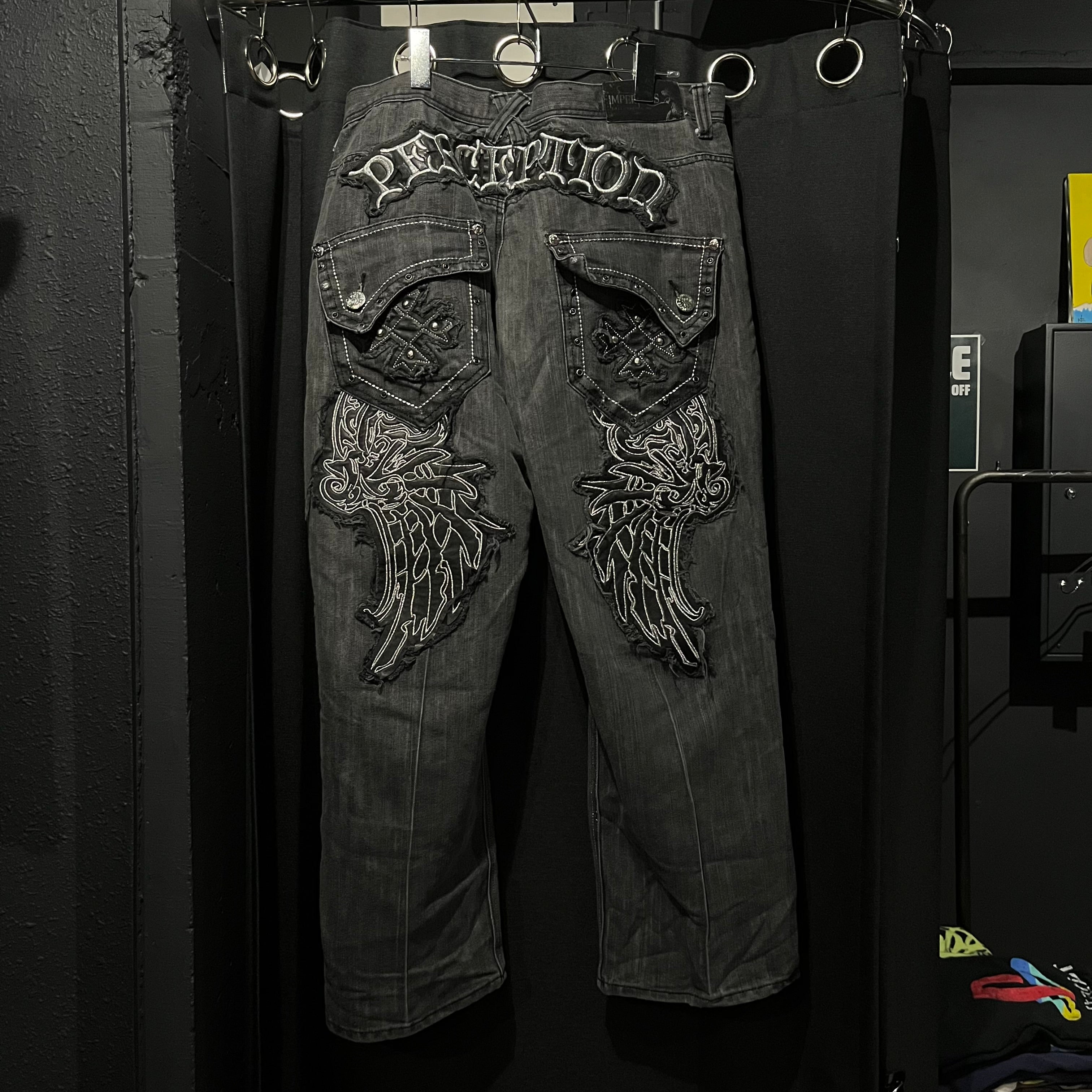 IMPERIOUS DENIM 刺繍デニムパンツ