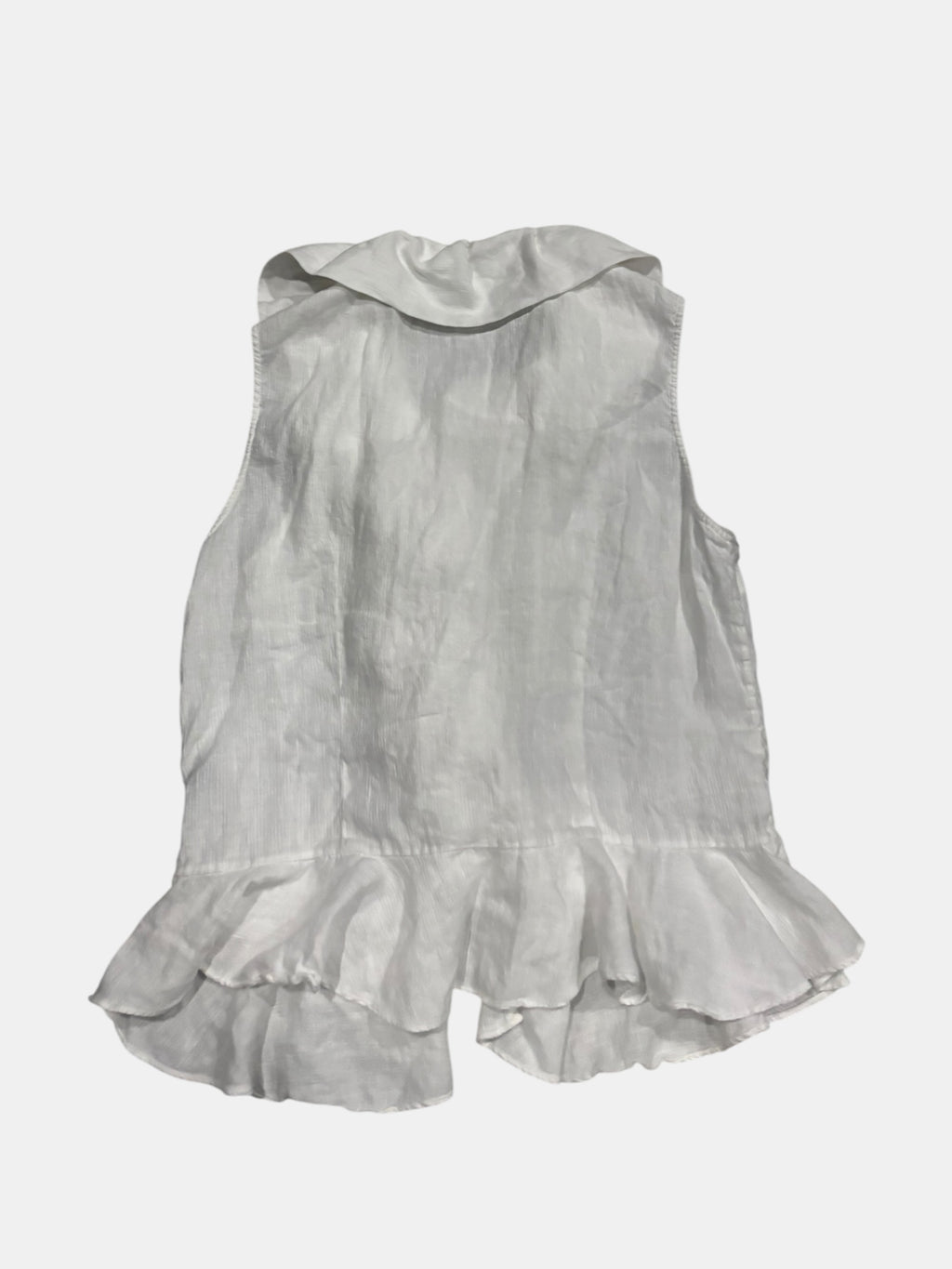 Ralph Lauren White Ruffle Vest
