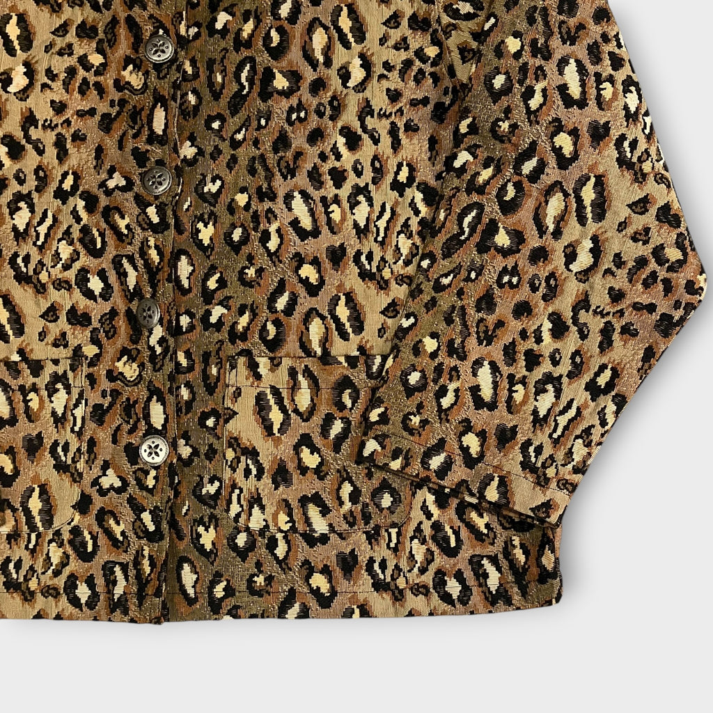 Jane Ashley 90s Leopard Jacquard Jacket