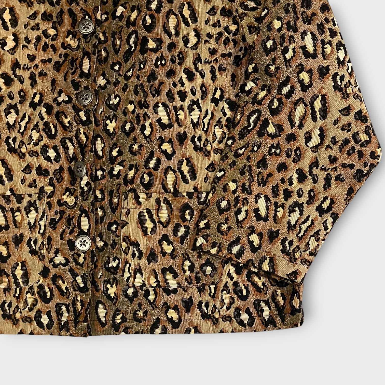 Jane Ashley 90s Leopard Jacquard Jacket