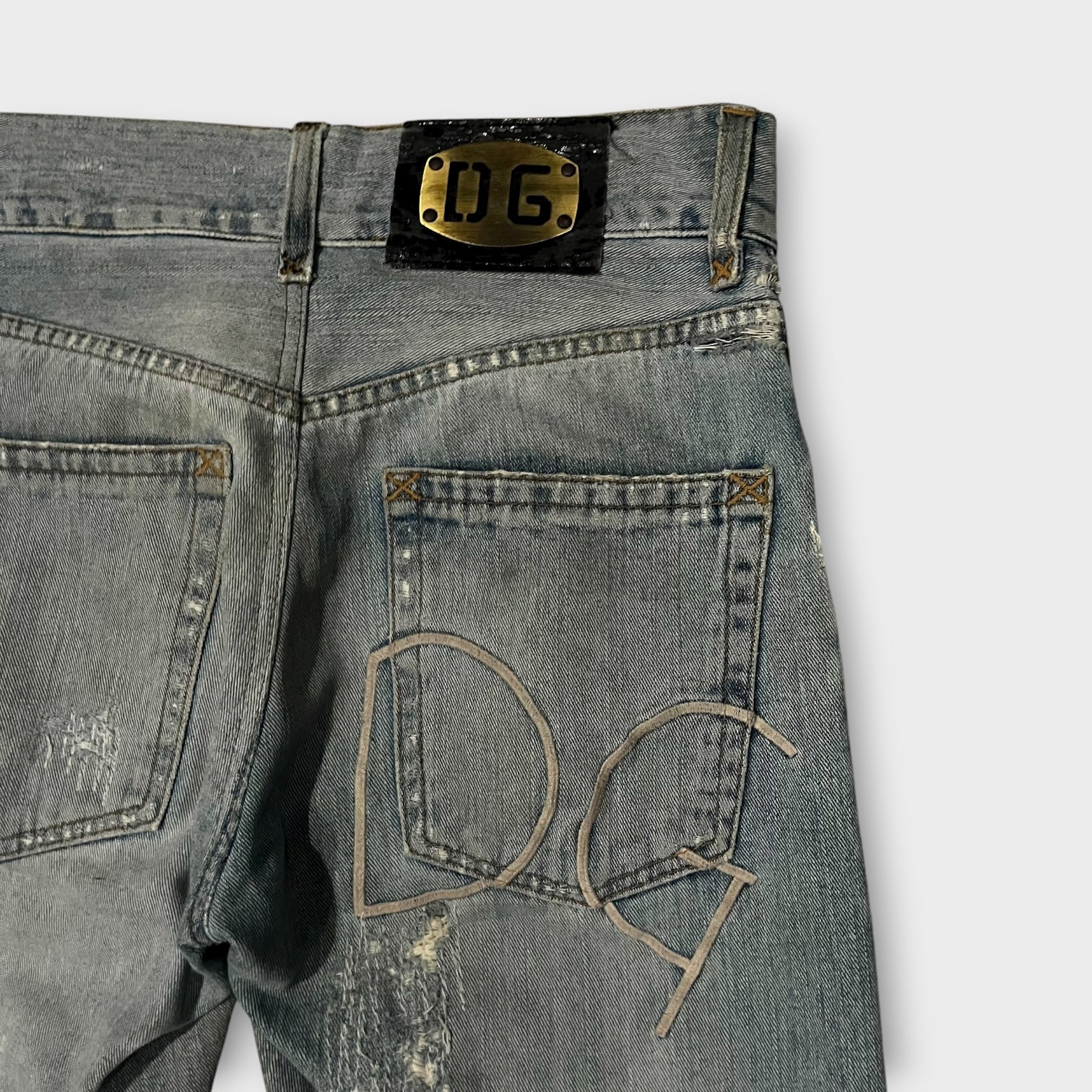 DOLCE & GABBANA ダメージ加工 デニムパンツ