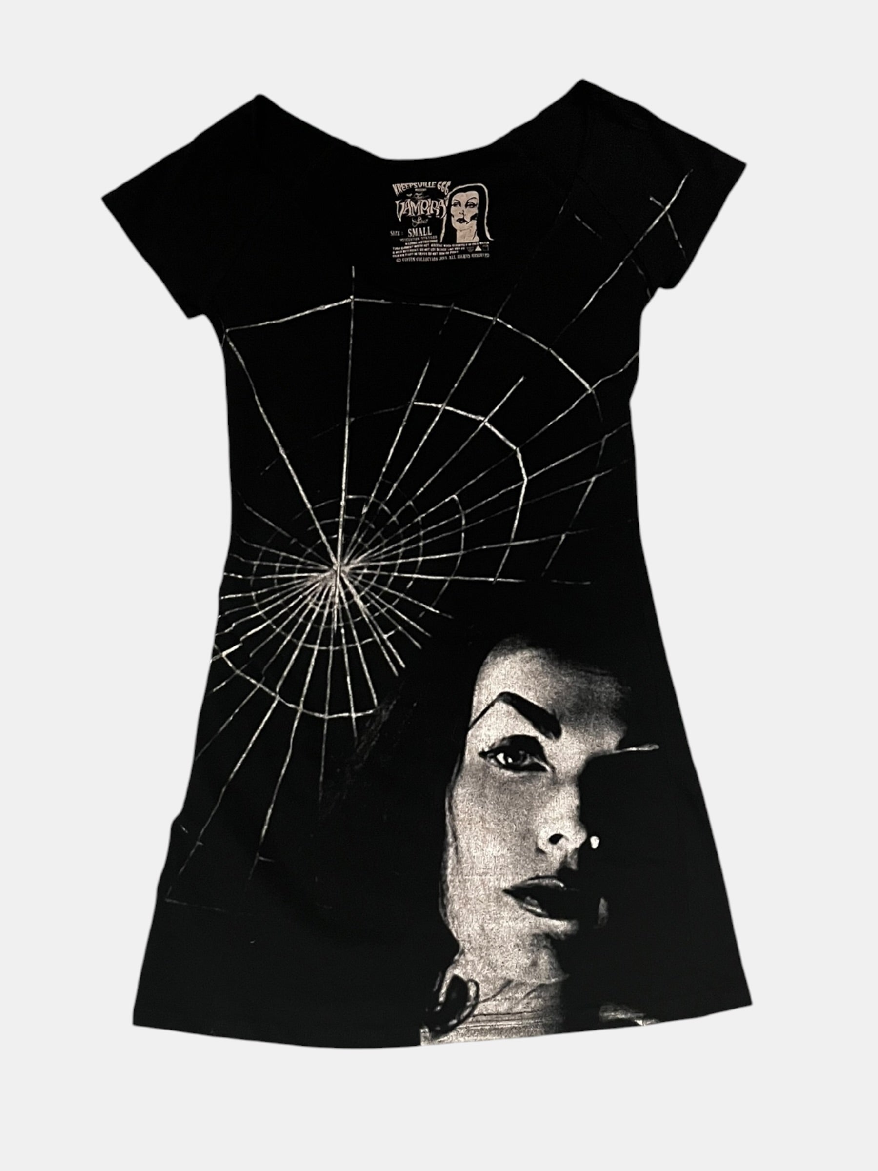 00s Gothic "VAMPIRA" Spider-Net Dress