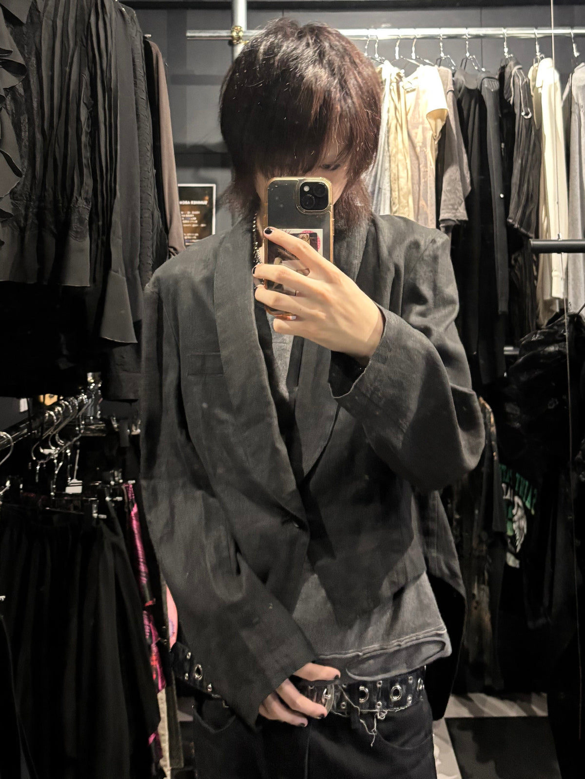 Y's Shawl Collar One-Button Jacket