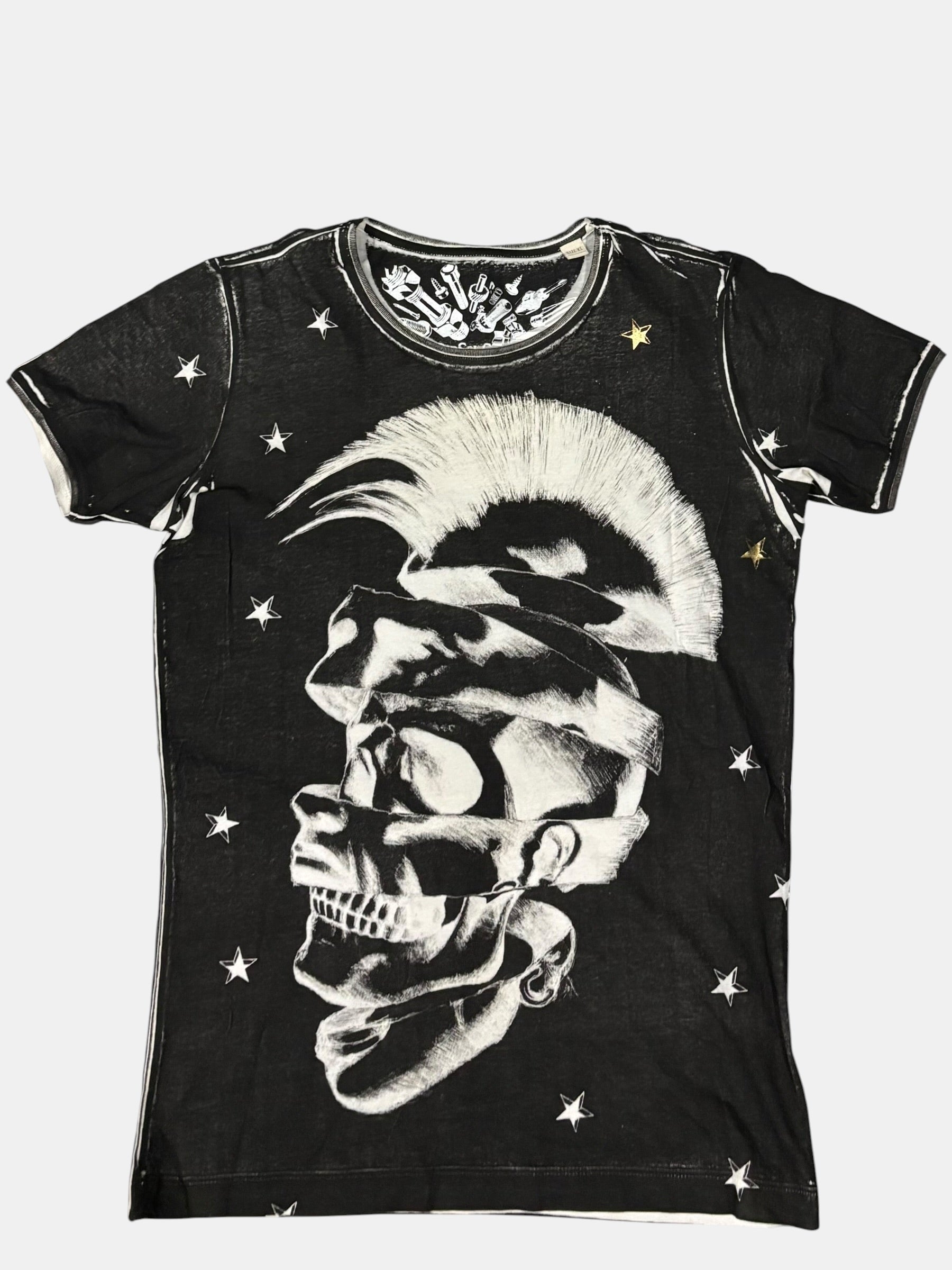 DIESEL Punk Mohawk Skull Tee