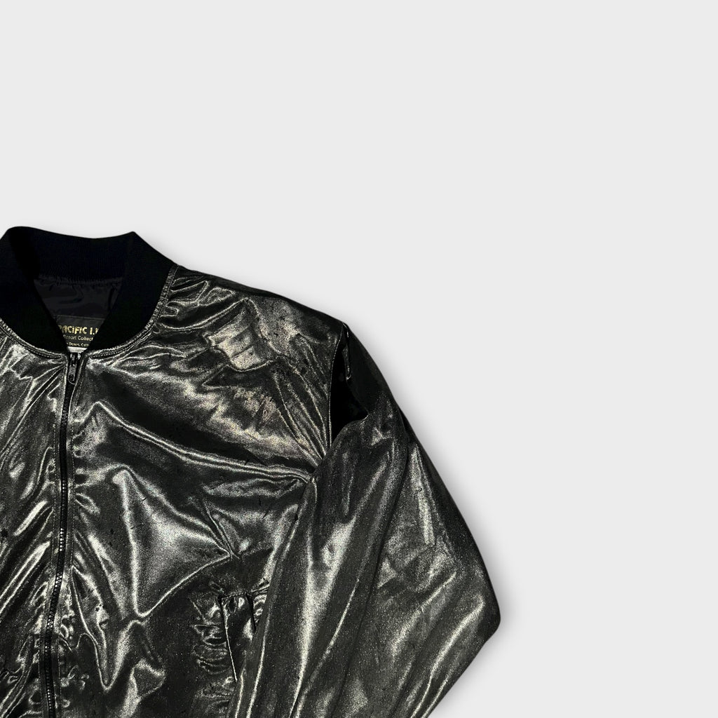 メタリック ブルゾン