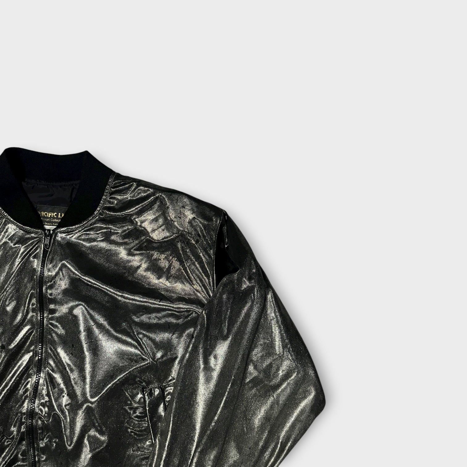 メタリック ブルゾン