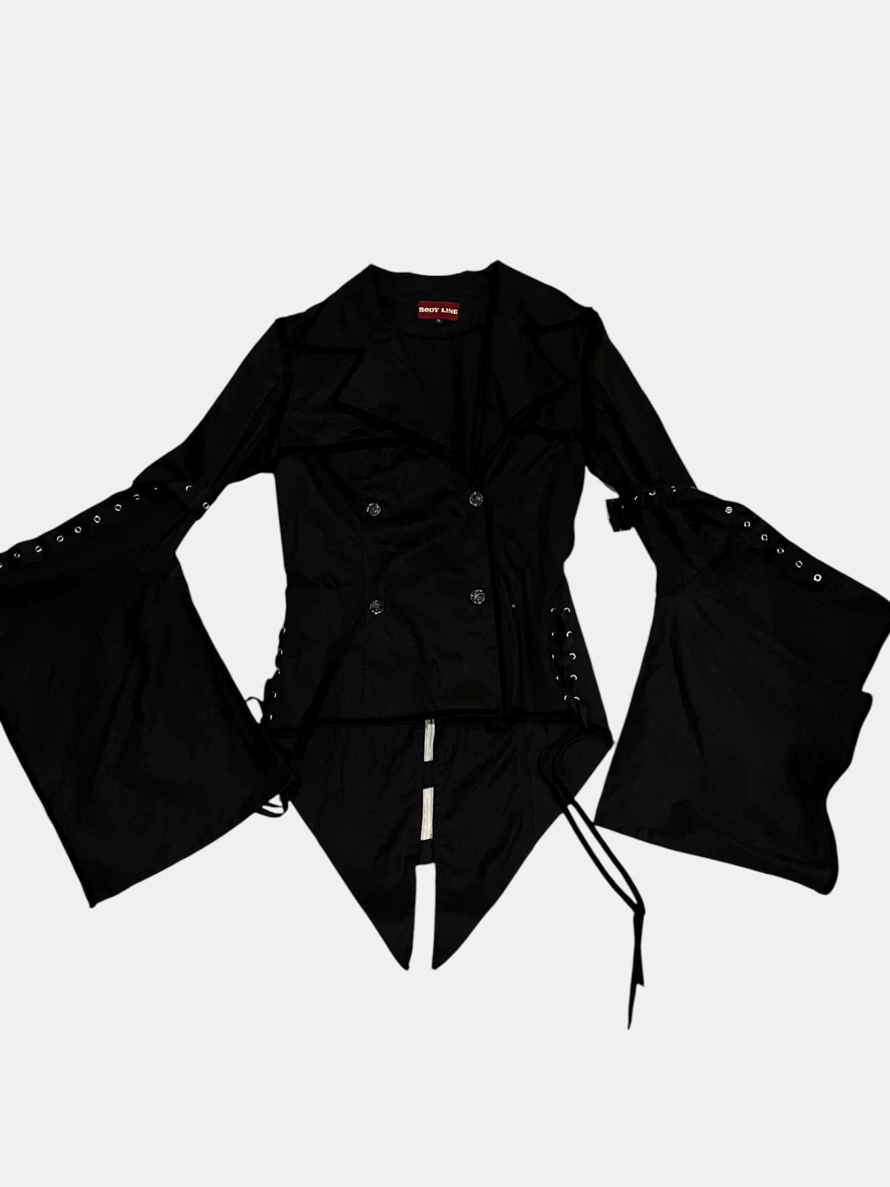 Punk Lace-Up Asymmetric Jacket