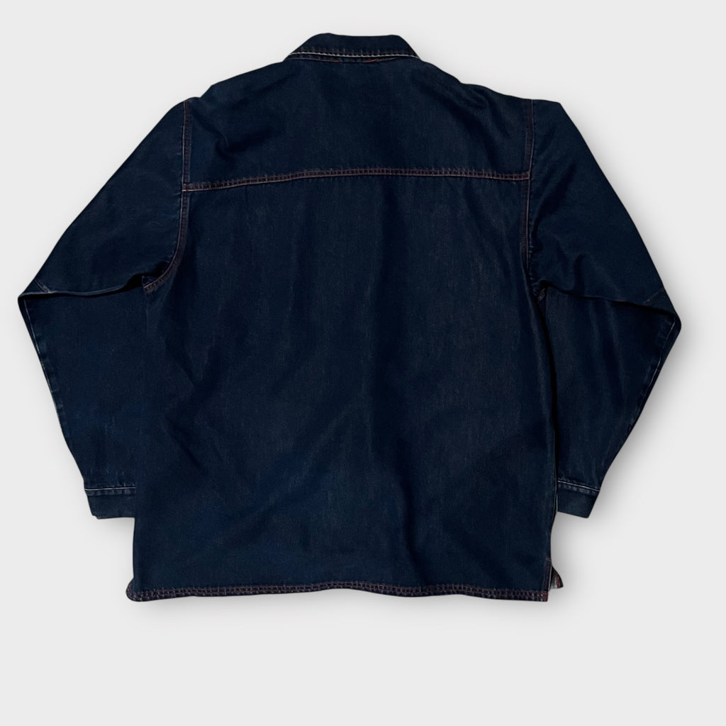 デニム デザイン カバーオール 赤ステッチ XXL