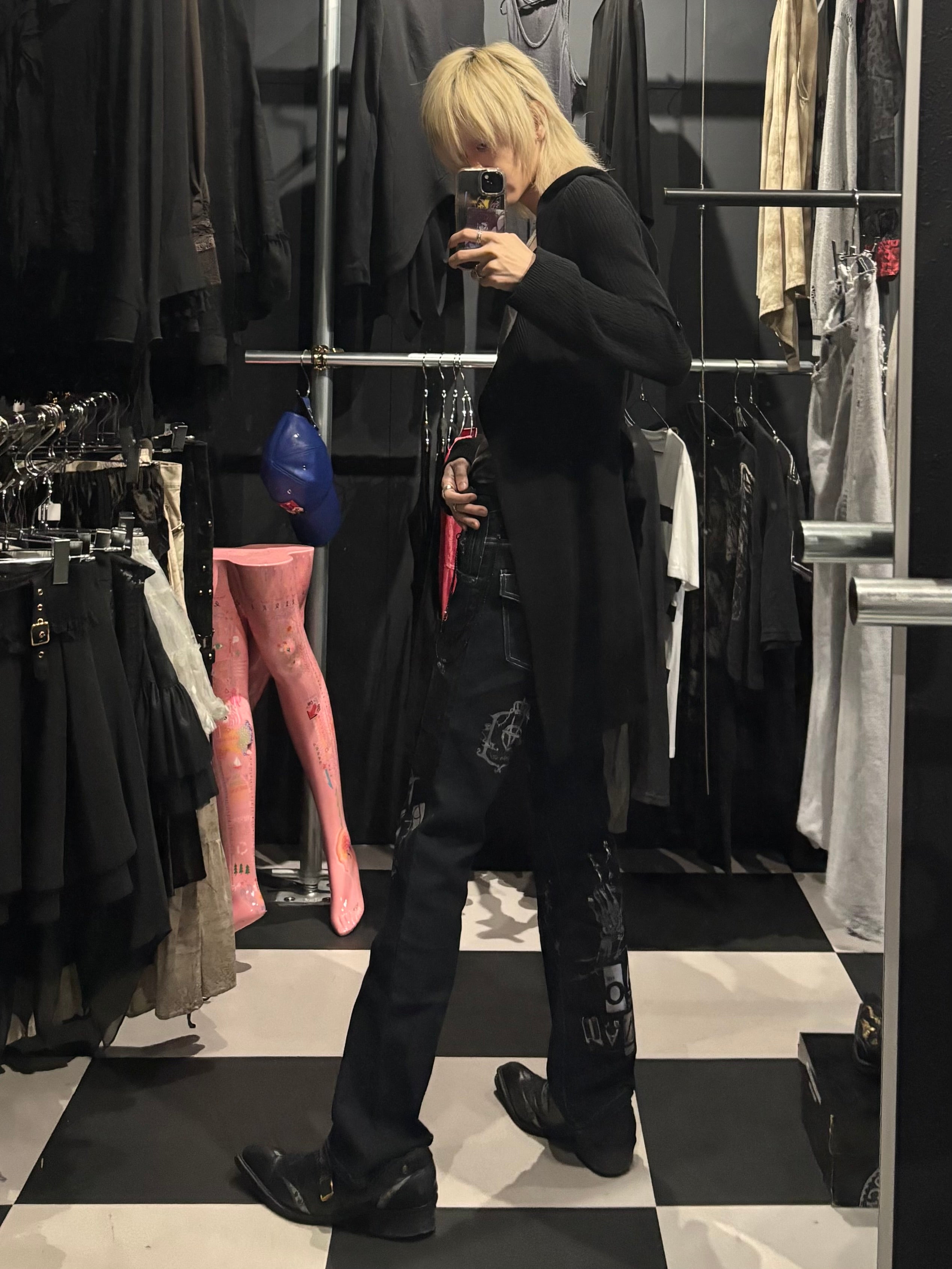 Tornado Mart J-Rock Asymmetrical Belted Long Cardigan