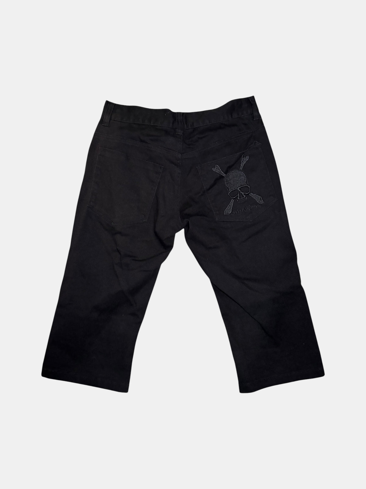 Roen Skull Embroidered Cropped Pants
