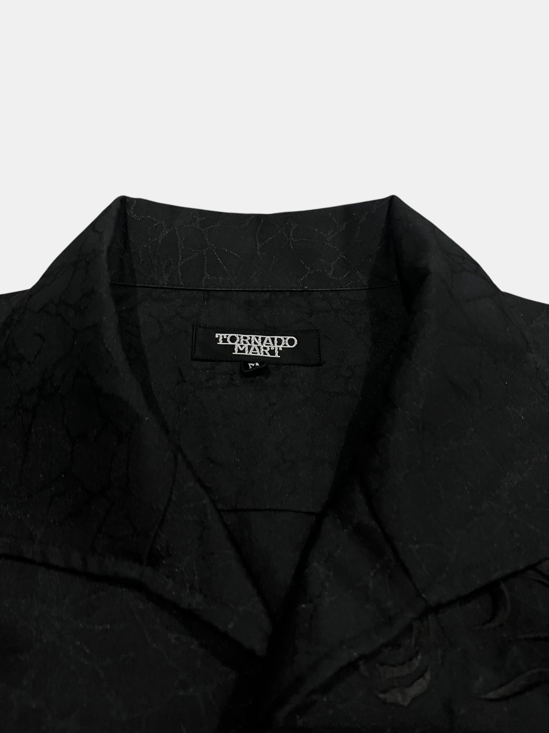 TORNADO MART Black Embroidered Shirt