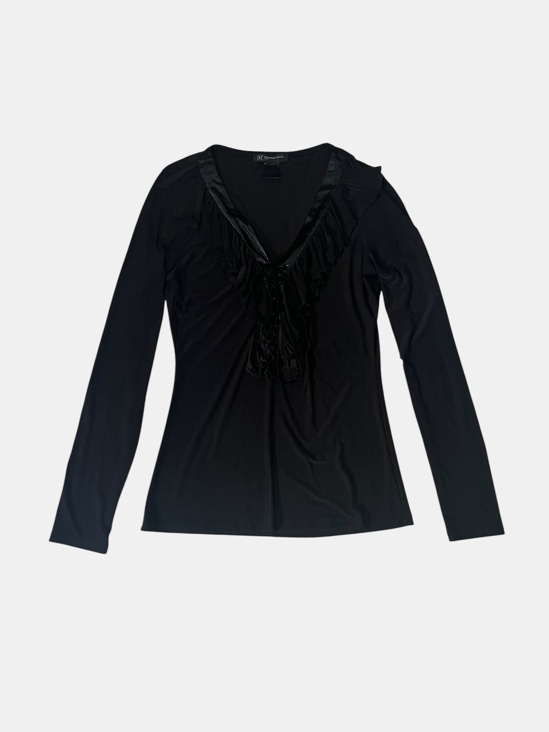 Fairycore Lace-Up Ruffle Long Sleeve