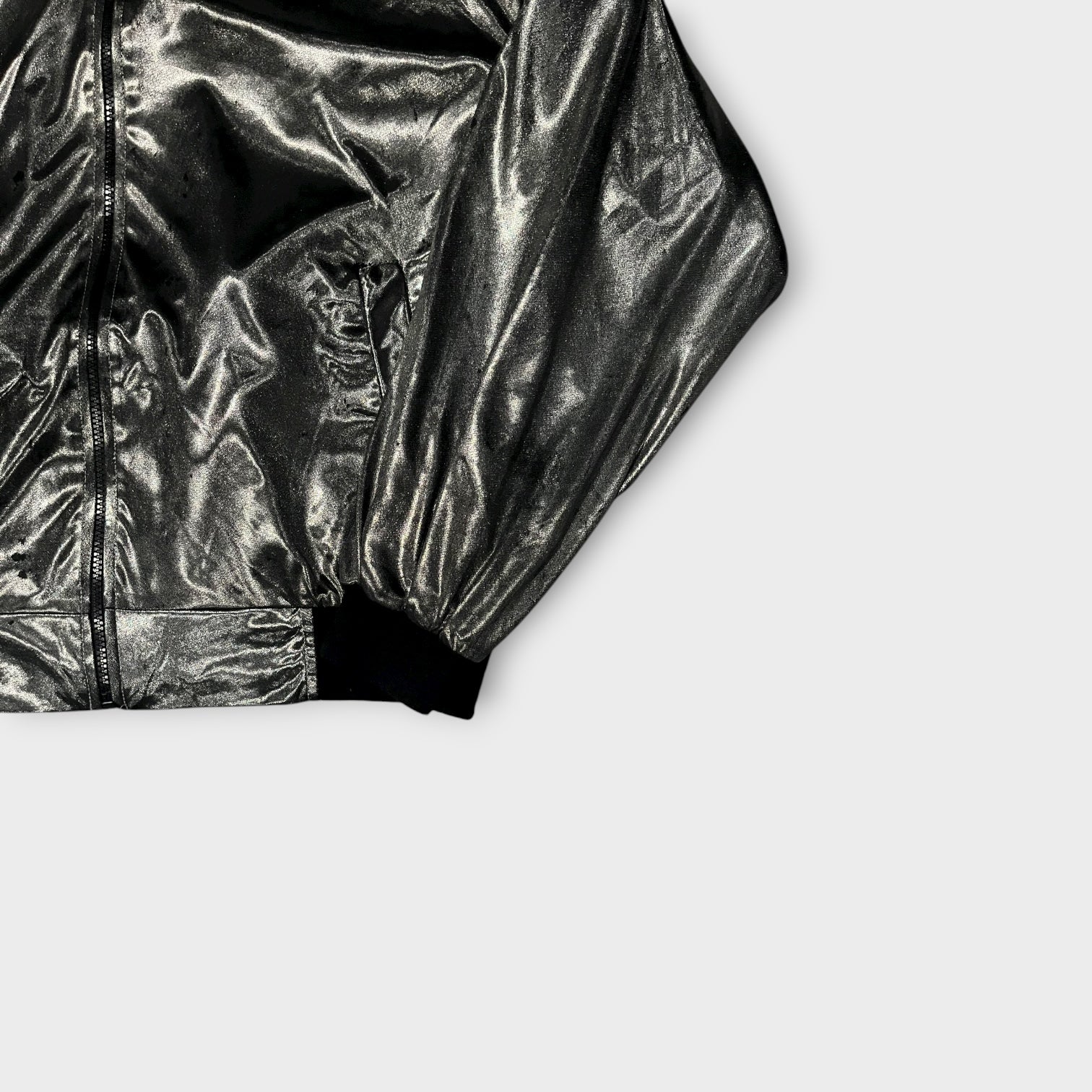 メタリック ブルゾン