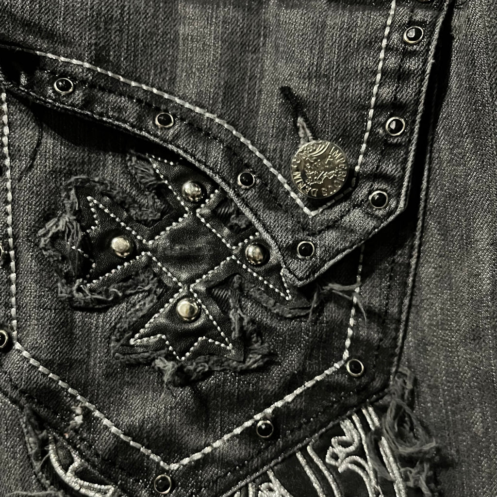 IMPERIOUS DENIM 刺繍デニムパンツ