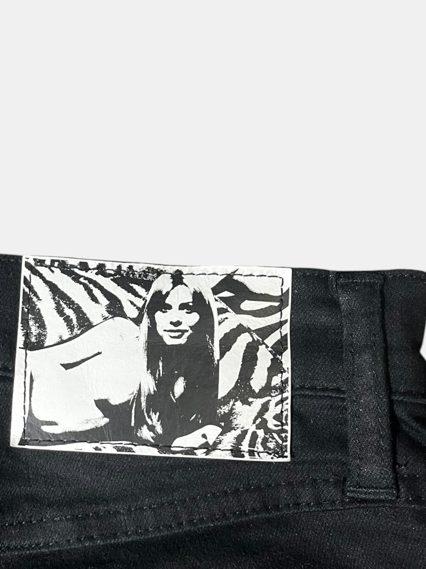 Hysteric Glamour Side Lace-Up Black Denim Jeans