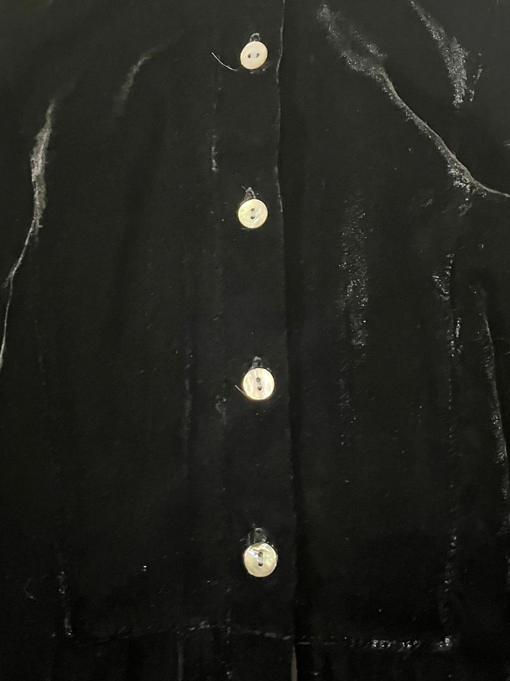 Vintage Midnight Velvet Loose Shirt