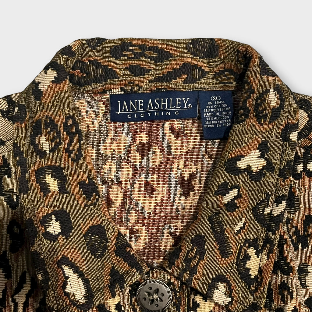 Jane Ashley 90s Leopard Jacquard Jacket