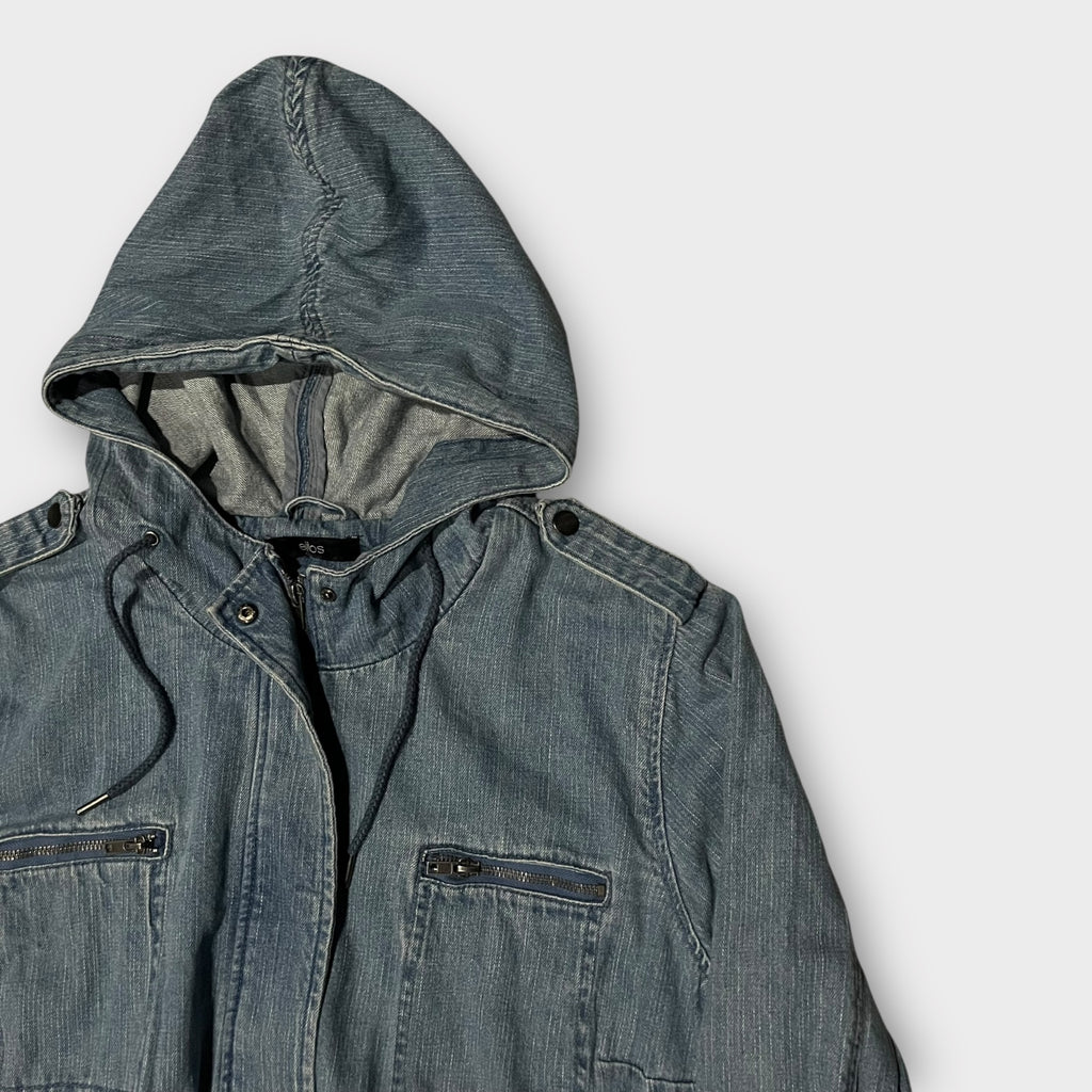 デザインデニムパーカー