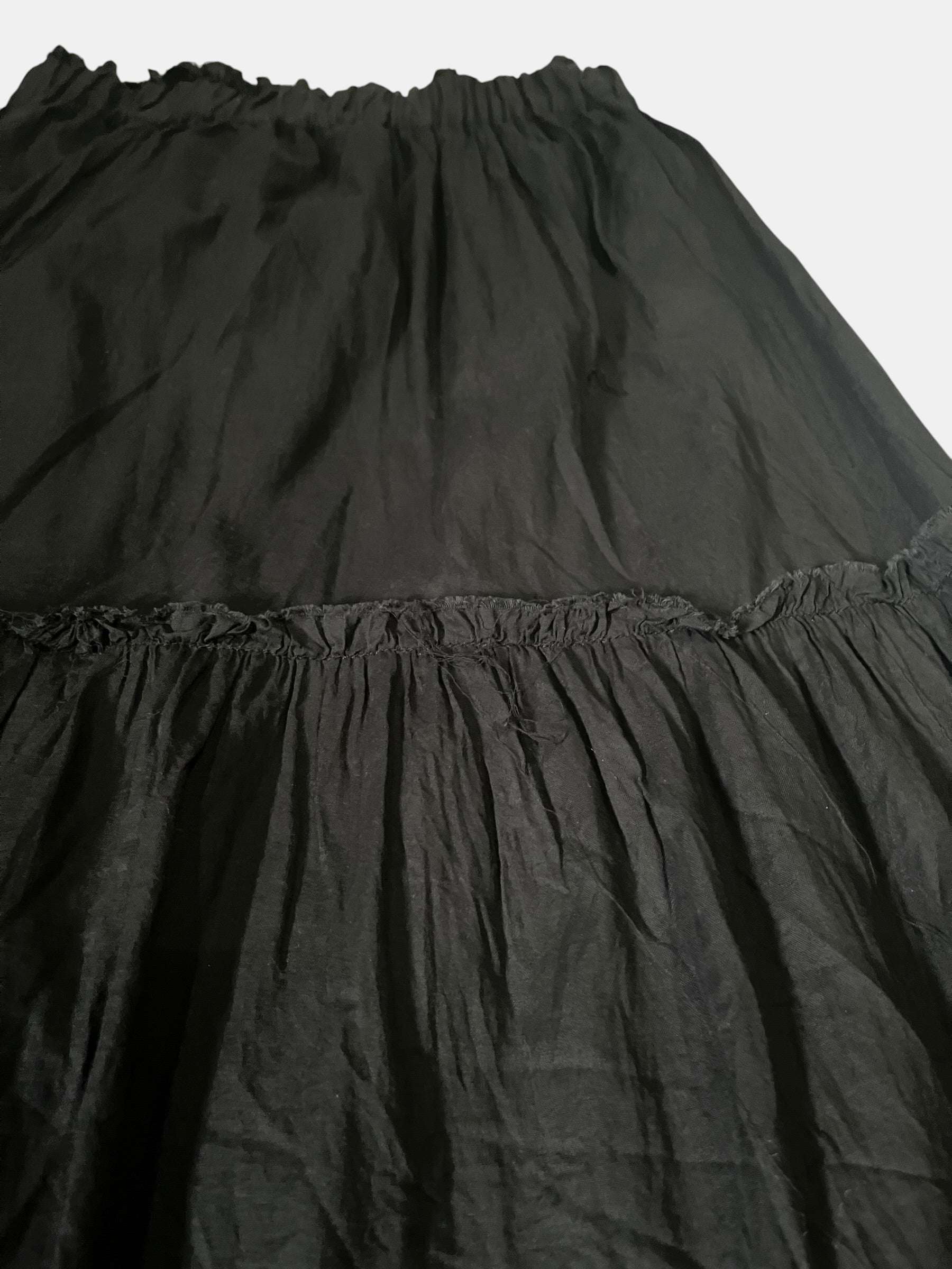 Gothic Fairy Lace-Hem Tiered Skirt