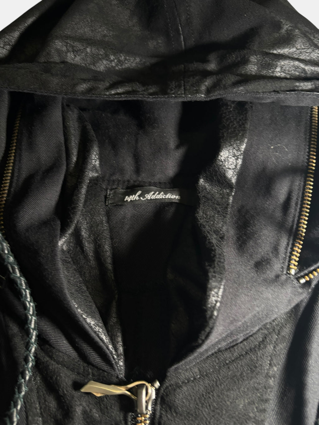 14th Addiction Hybrid Leather Multi-Zip Cargo Jacket