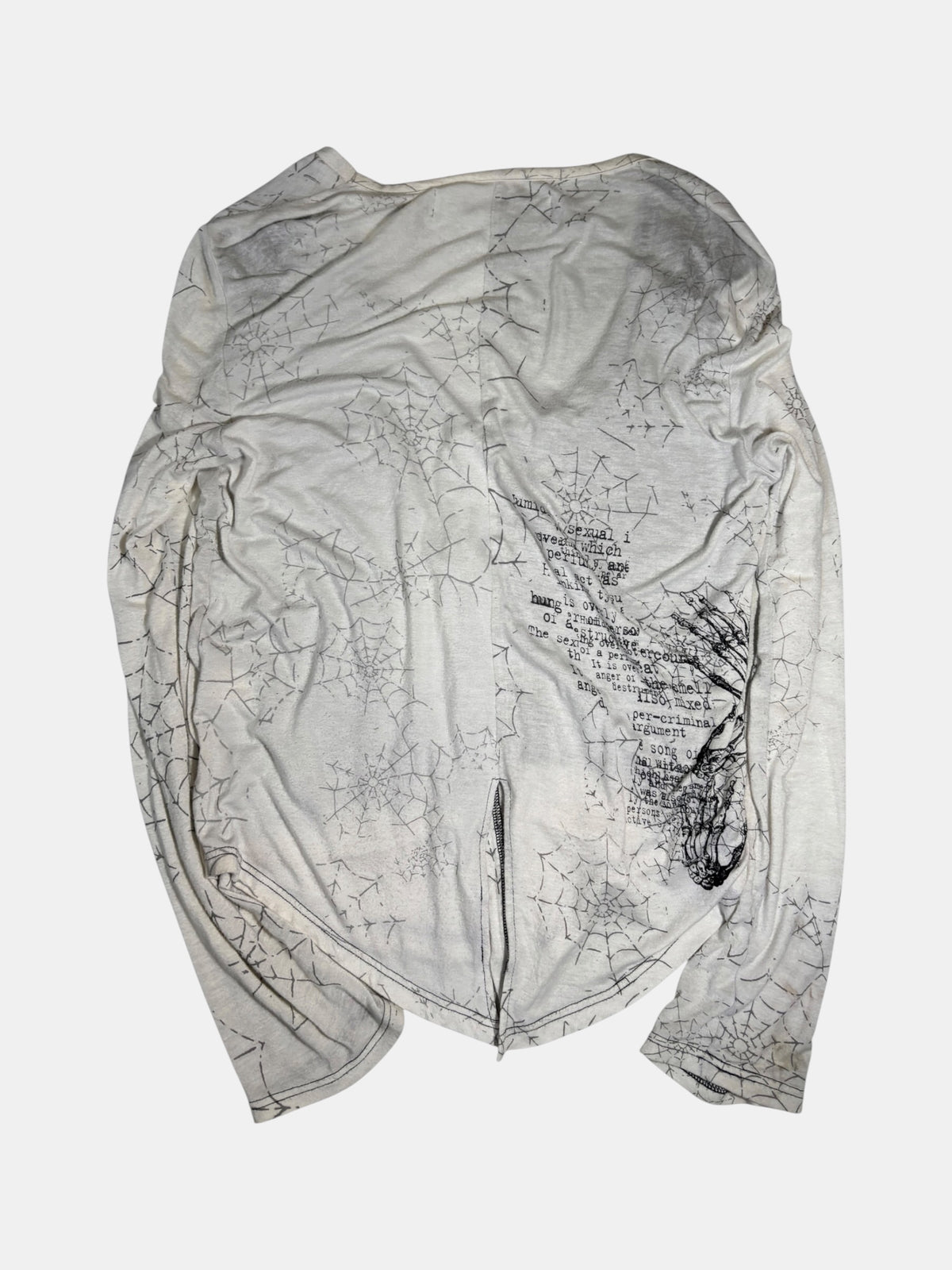 h.ANARCHY Spiderweb Print Layered Cardigan
