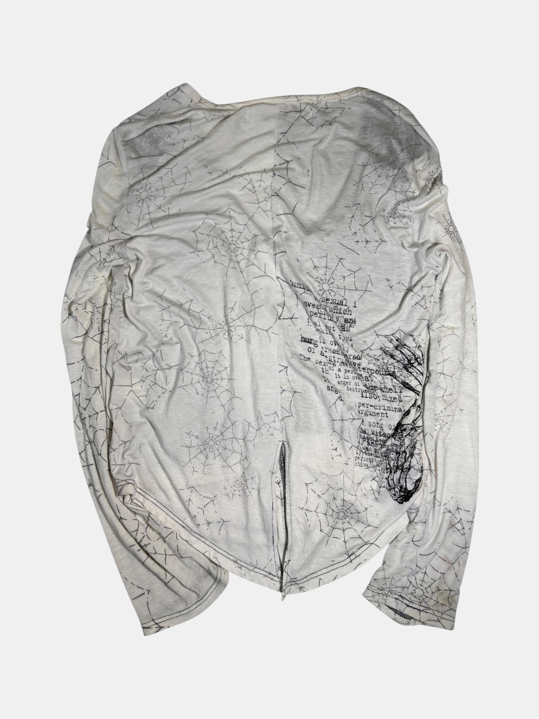 h.ANARCHY Spiderweb Print Layered Cardigan